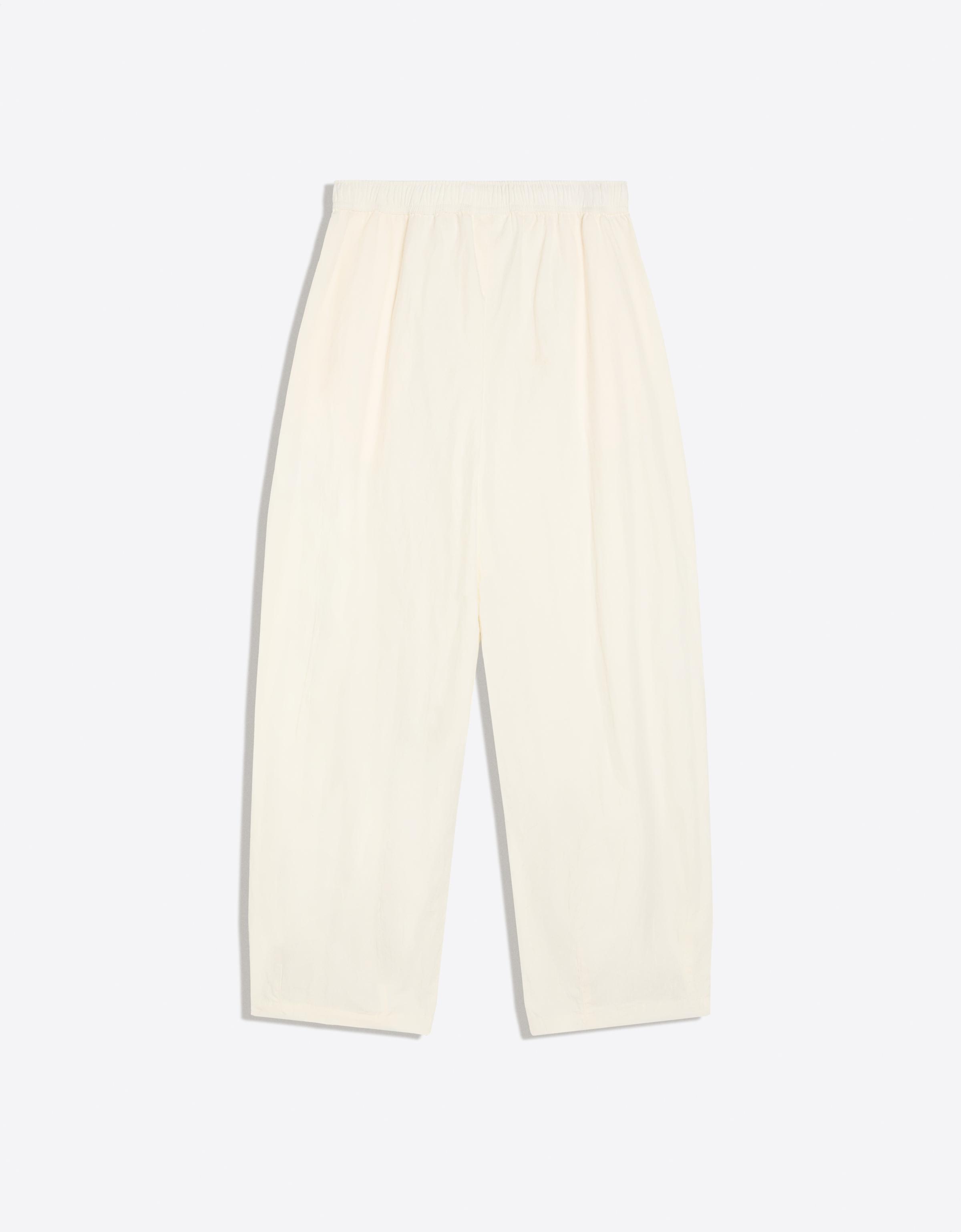 Technical cropped volume trousers — Cream