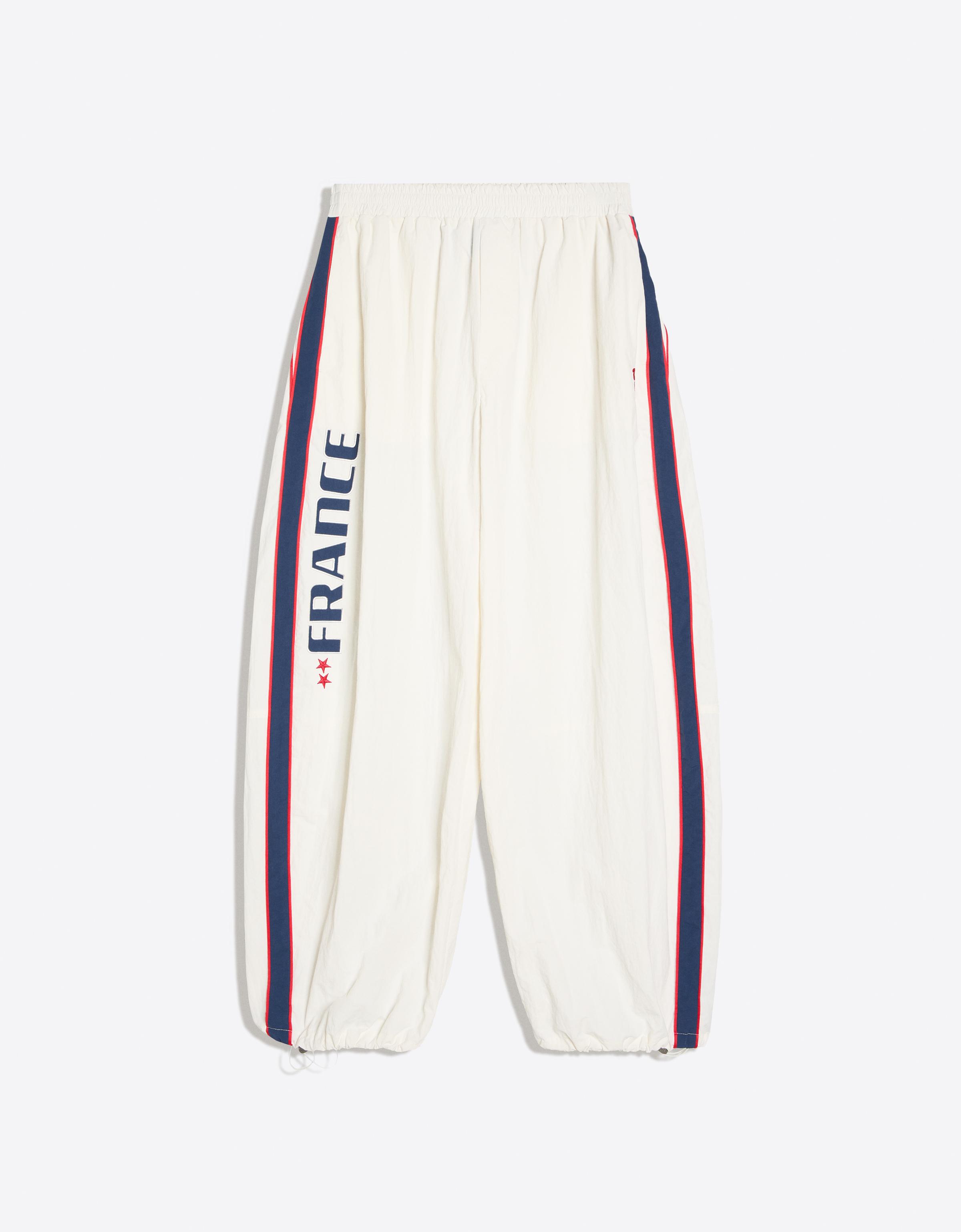Bershka Pantalón Parachute Técnico Fifa World Cup Mujer Blanco