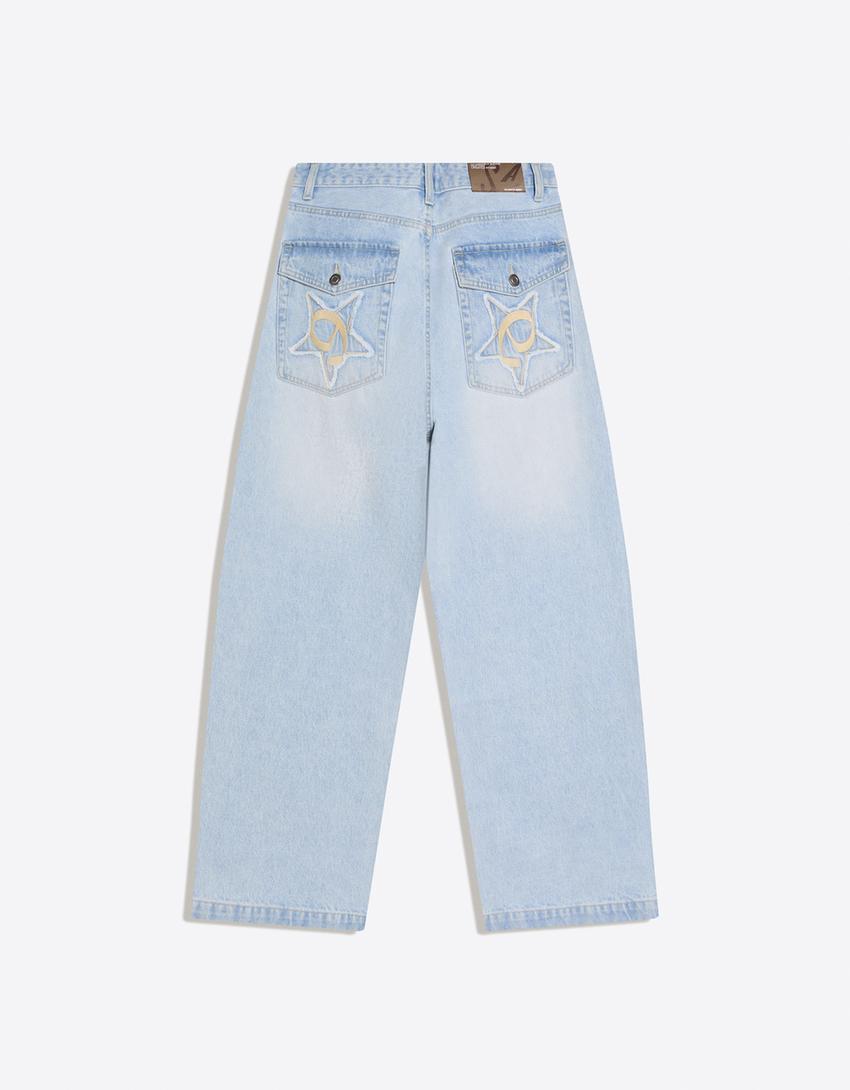 Barrel jeans-Light blue