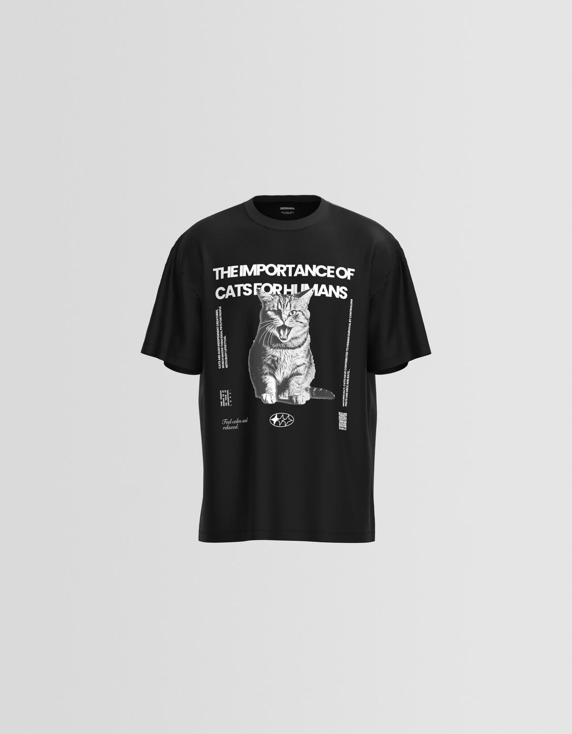 Bershka Wearable Art short sleeve T-shirt