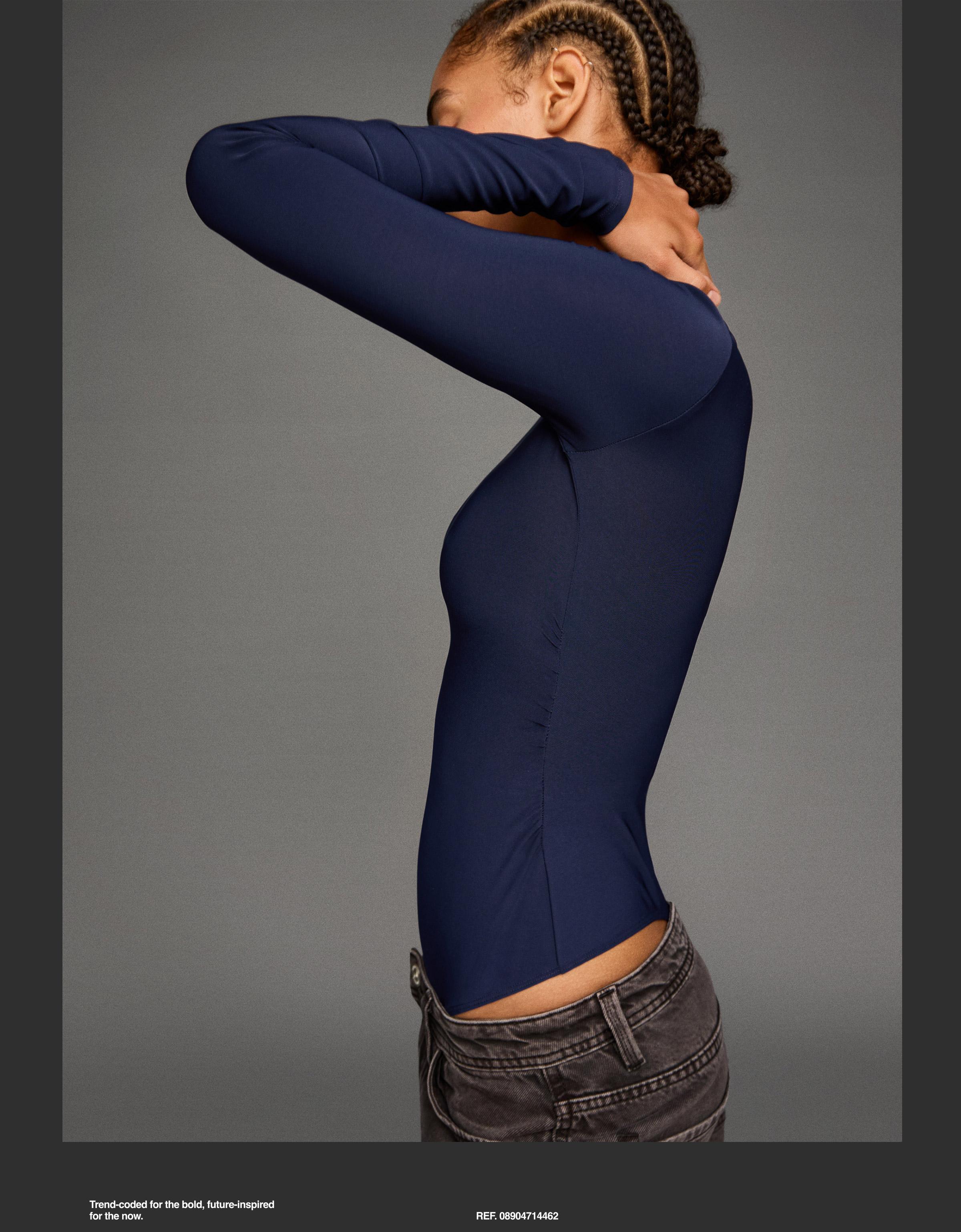 Uzun kollu boğazlı body - Görsel 33