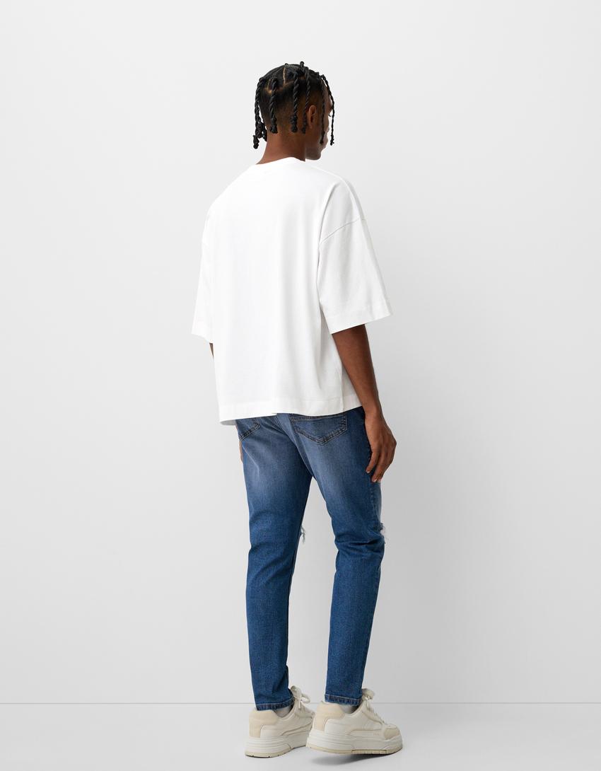 Jeans carrot rotos-Azul-1