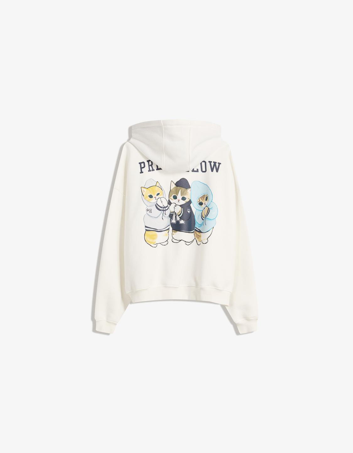 Mofusand print hoodie