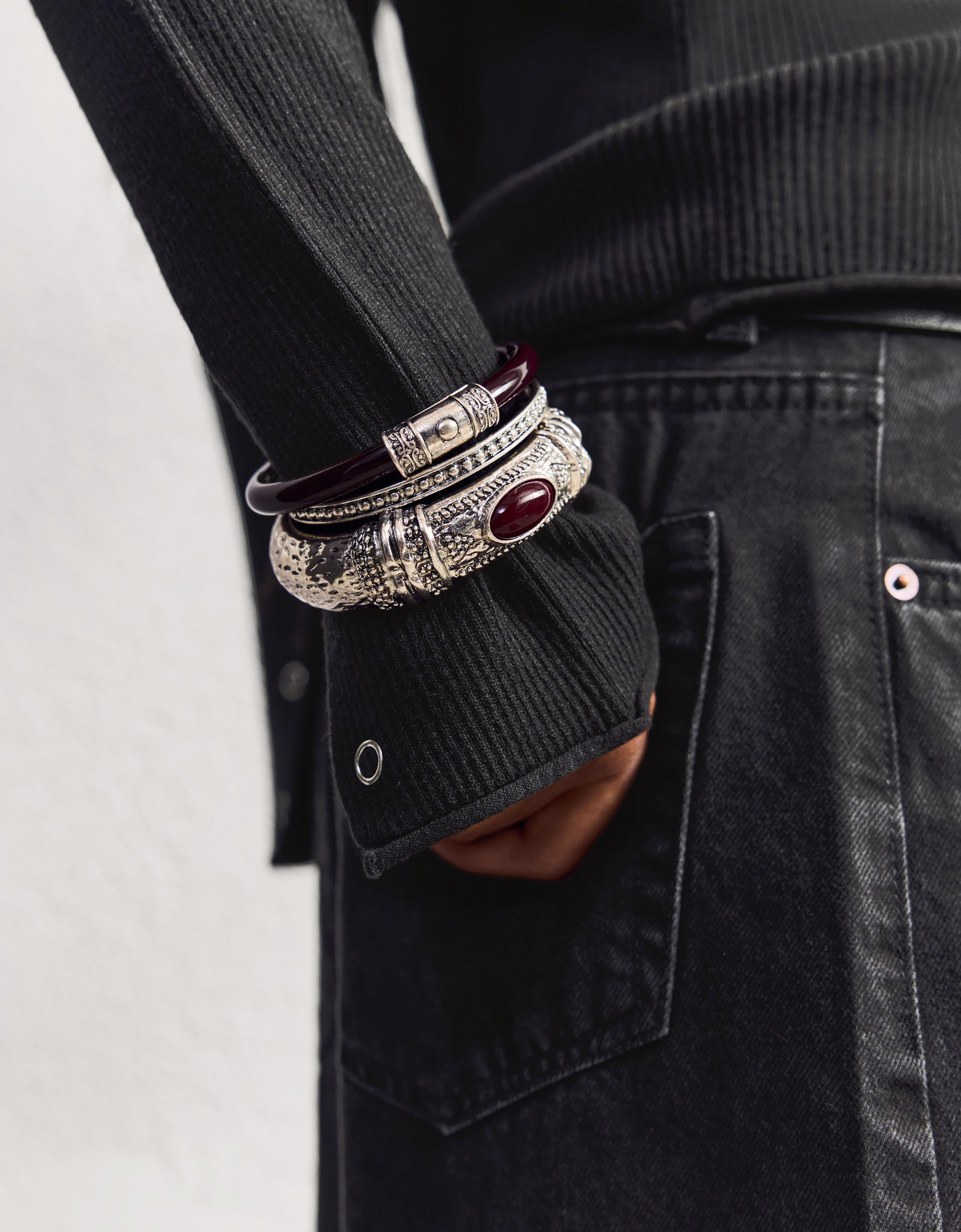 Bershka 3er-Pack Boho-Armbänder Damen Silber