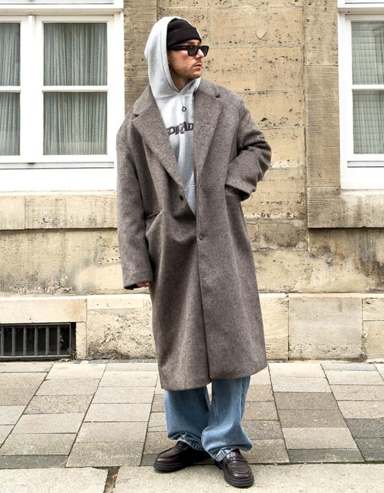 Manteau effet brossé