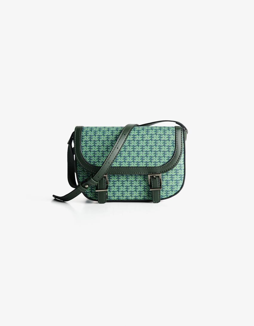 Printed crossbody bag-Green