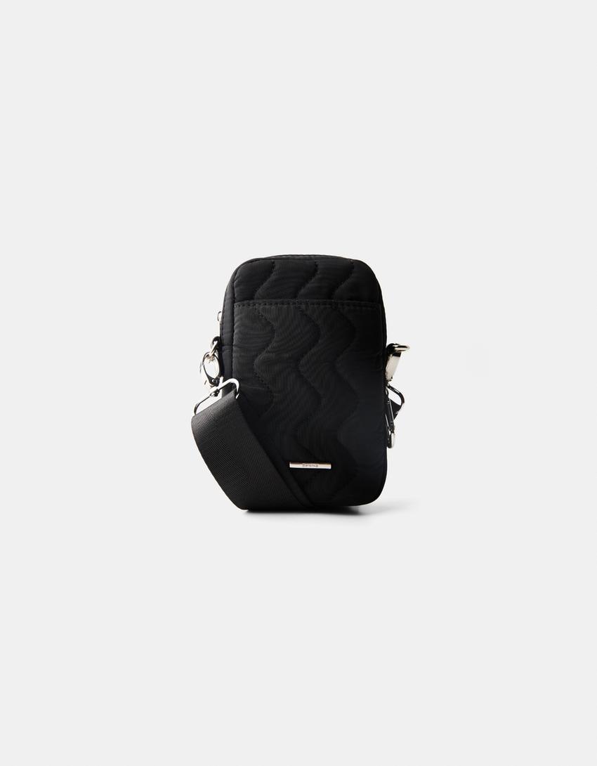 Denim mobile phone bag-Black