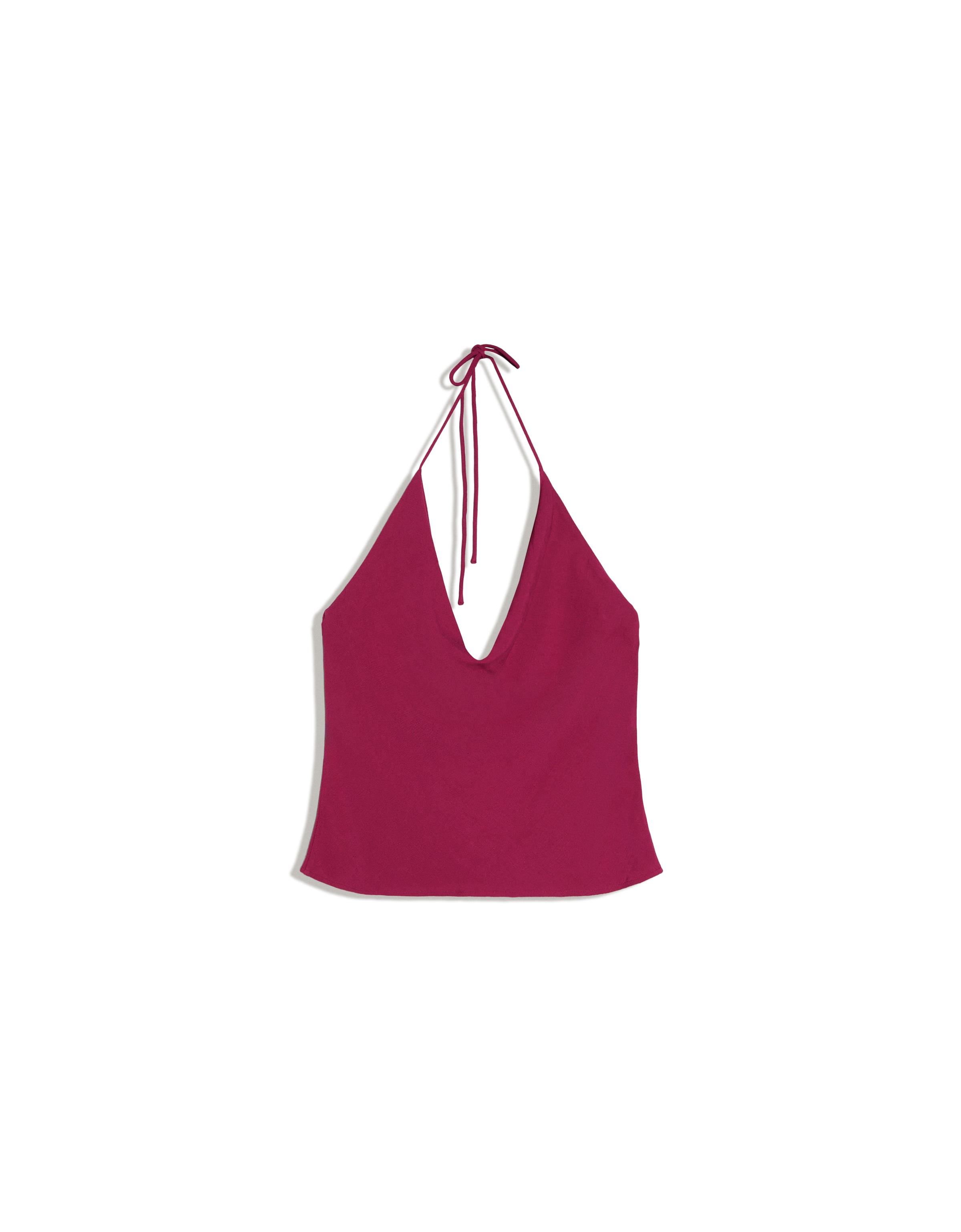 Draped halter top