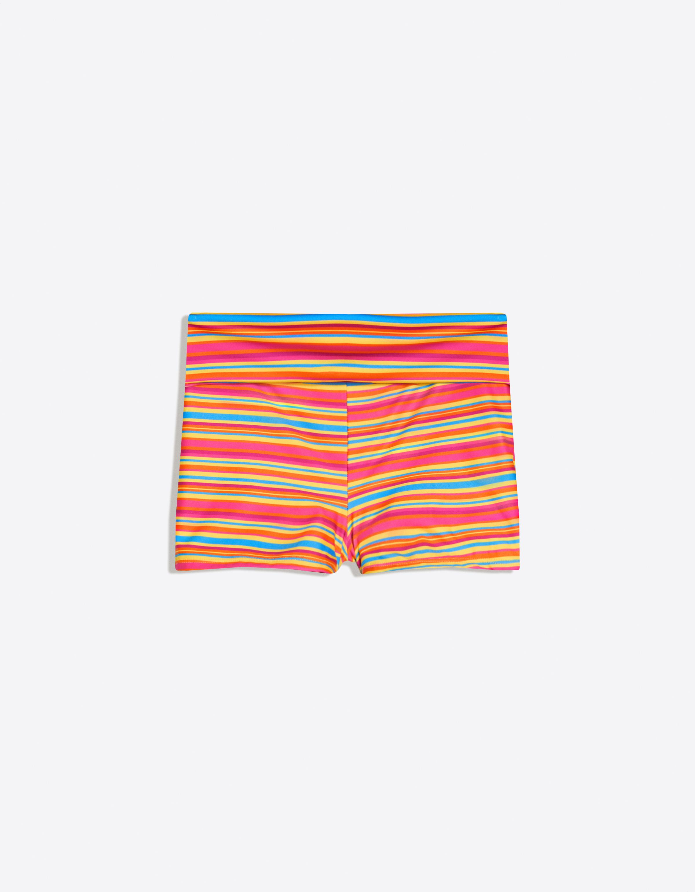 Striped bikini briefs — Pink