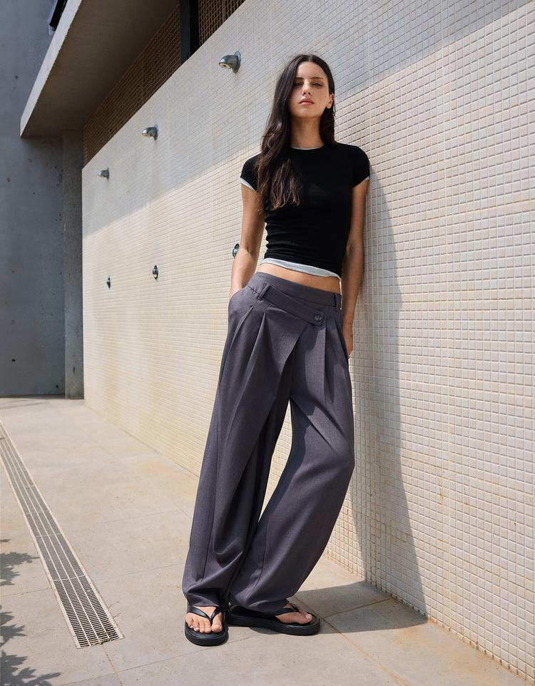 Kruvaze belli tailored fit pantolon