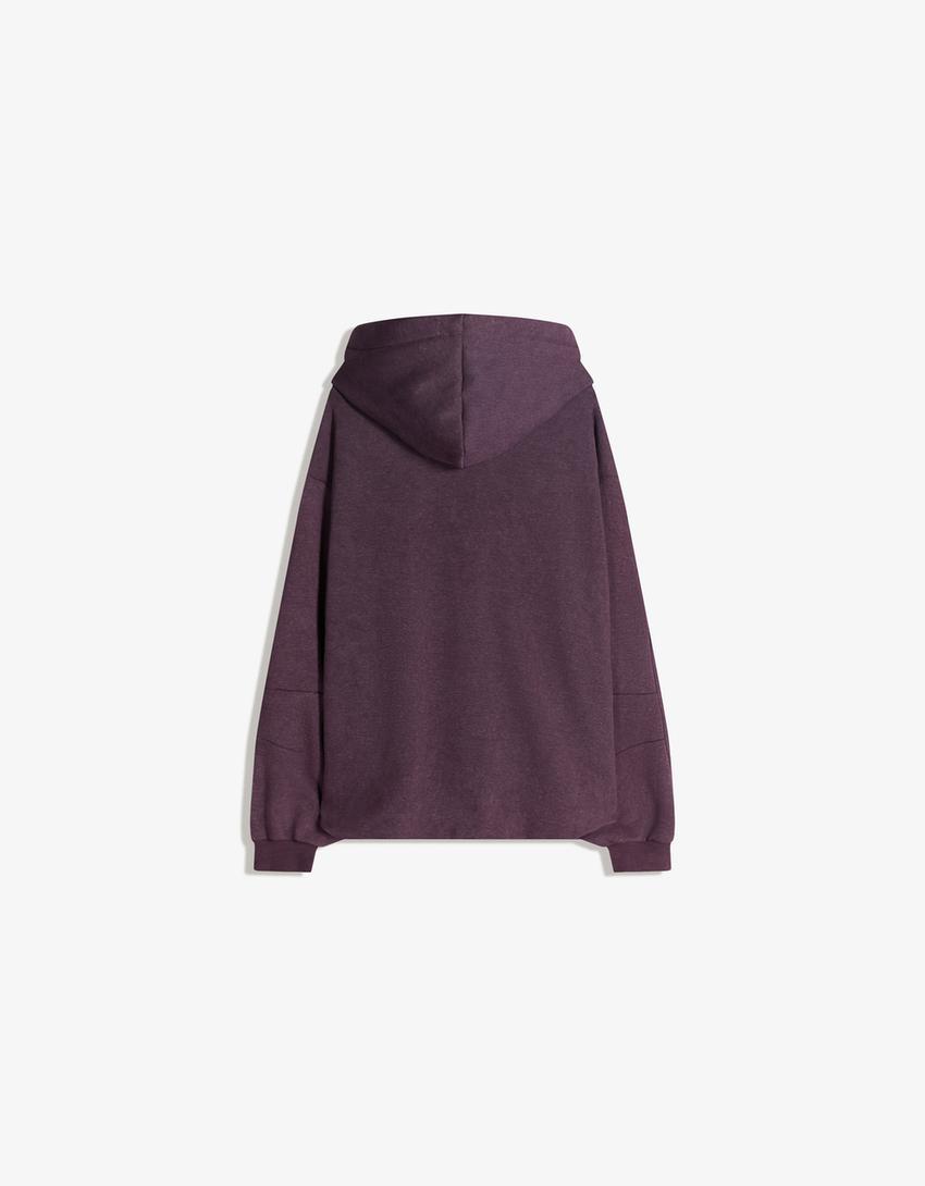 Sweatshirt com capuz-Bordeaux