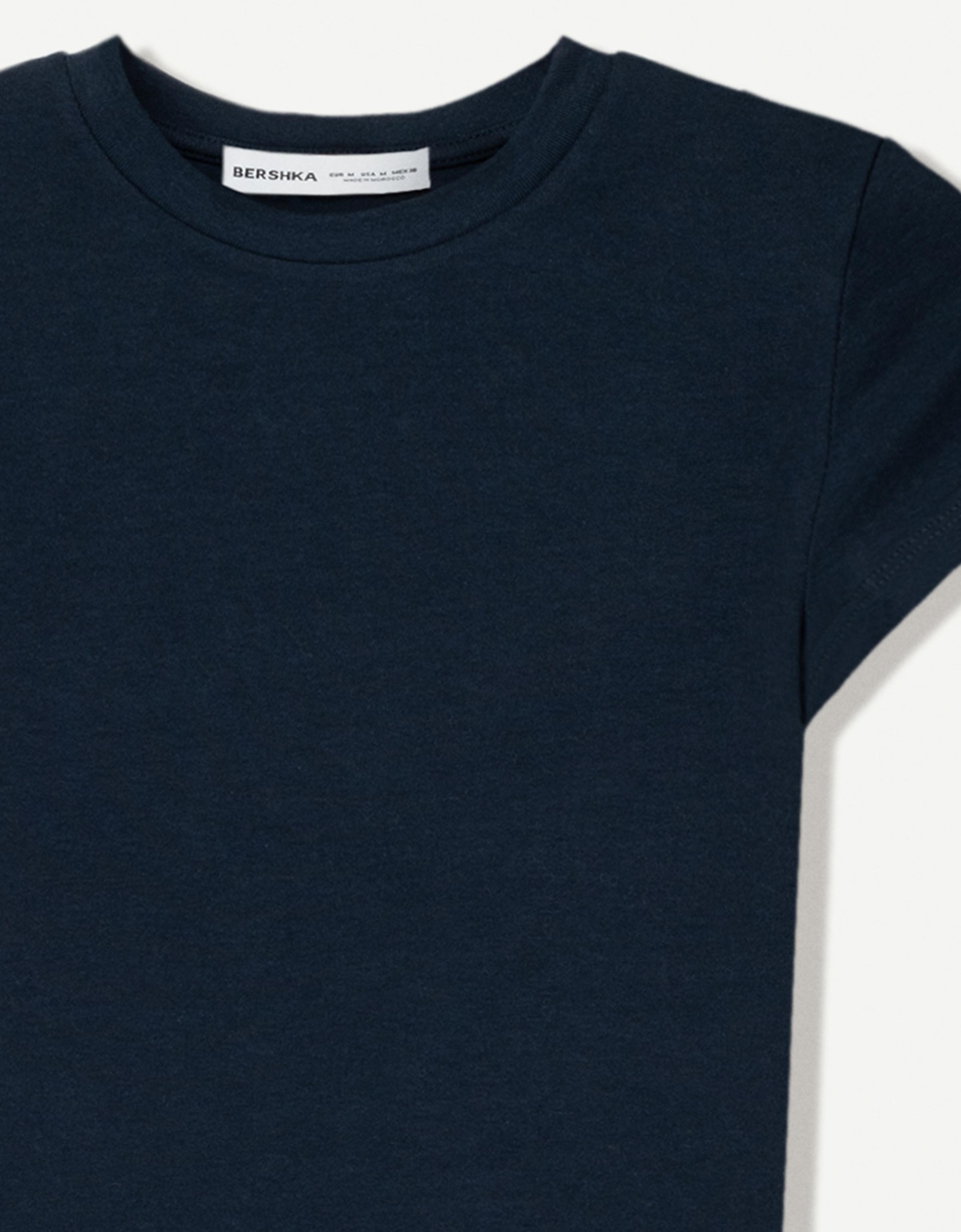 Kısa kollu bisiklet yaka tişört - Görsel 293