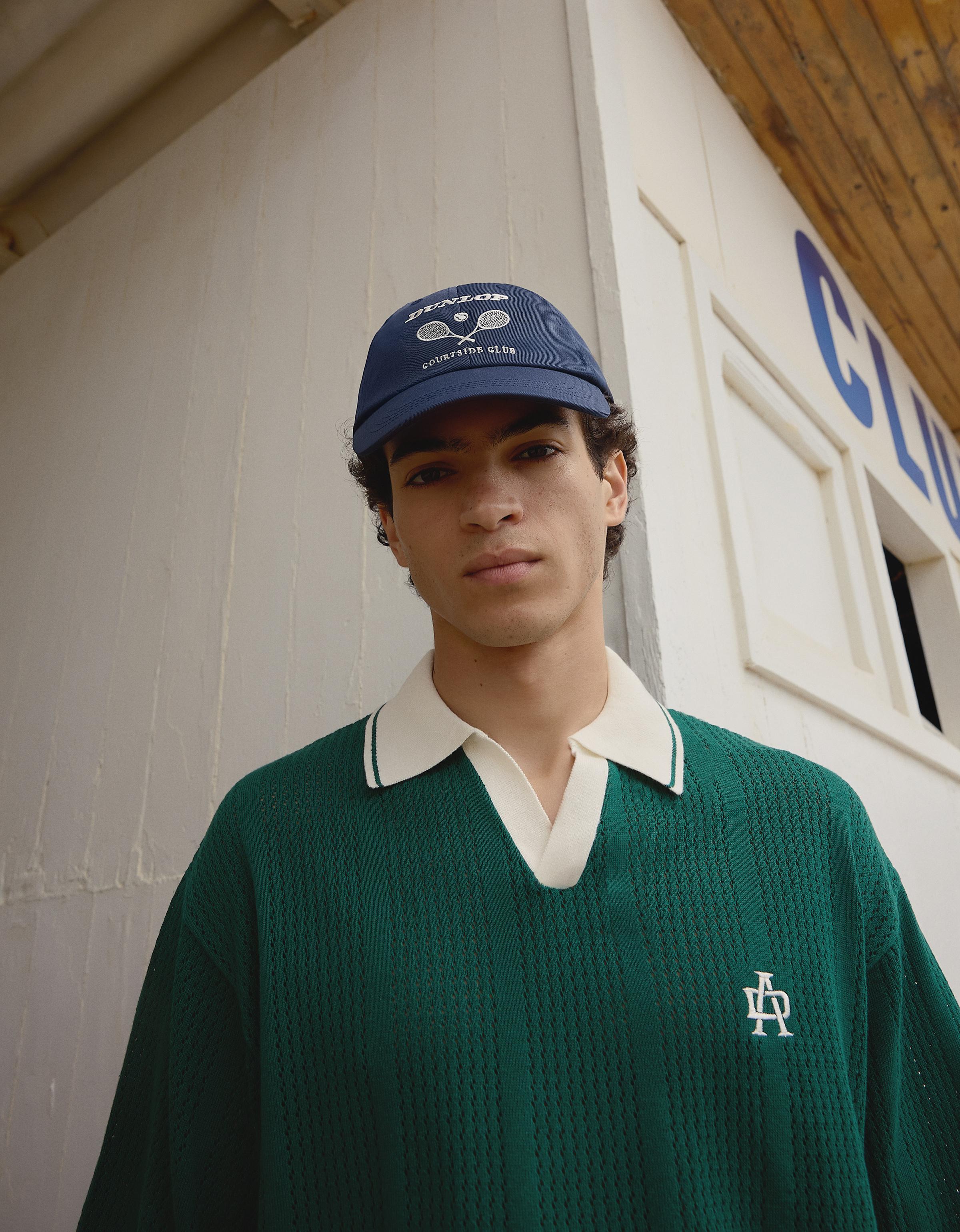 Short sleeve print polo shirt — Green