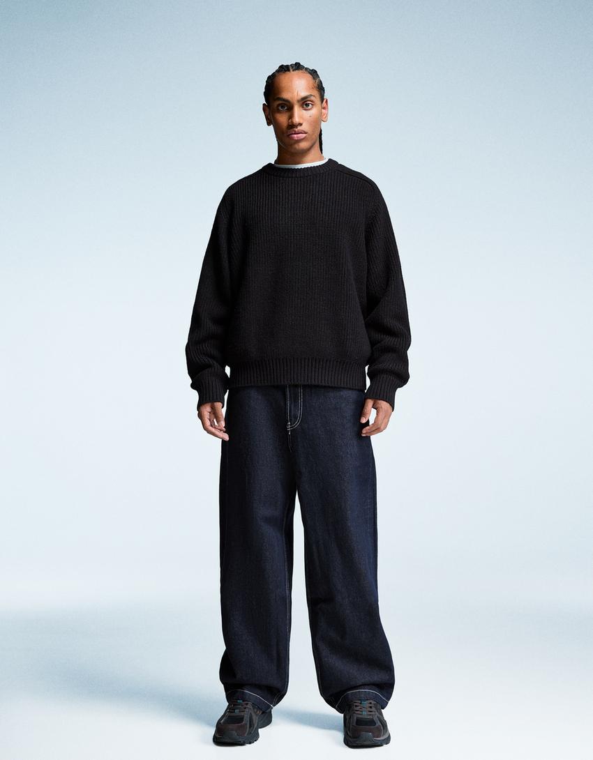 Super baggy jeans-Navy