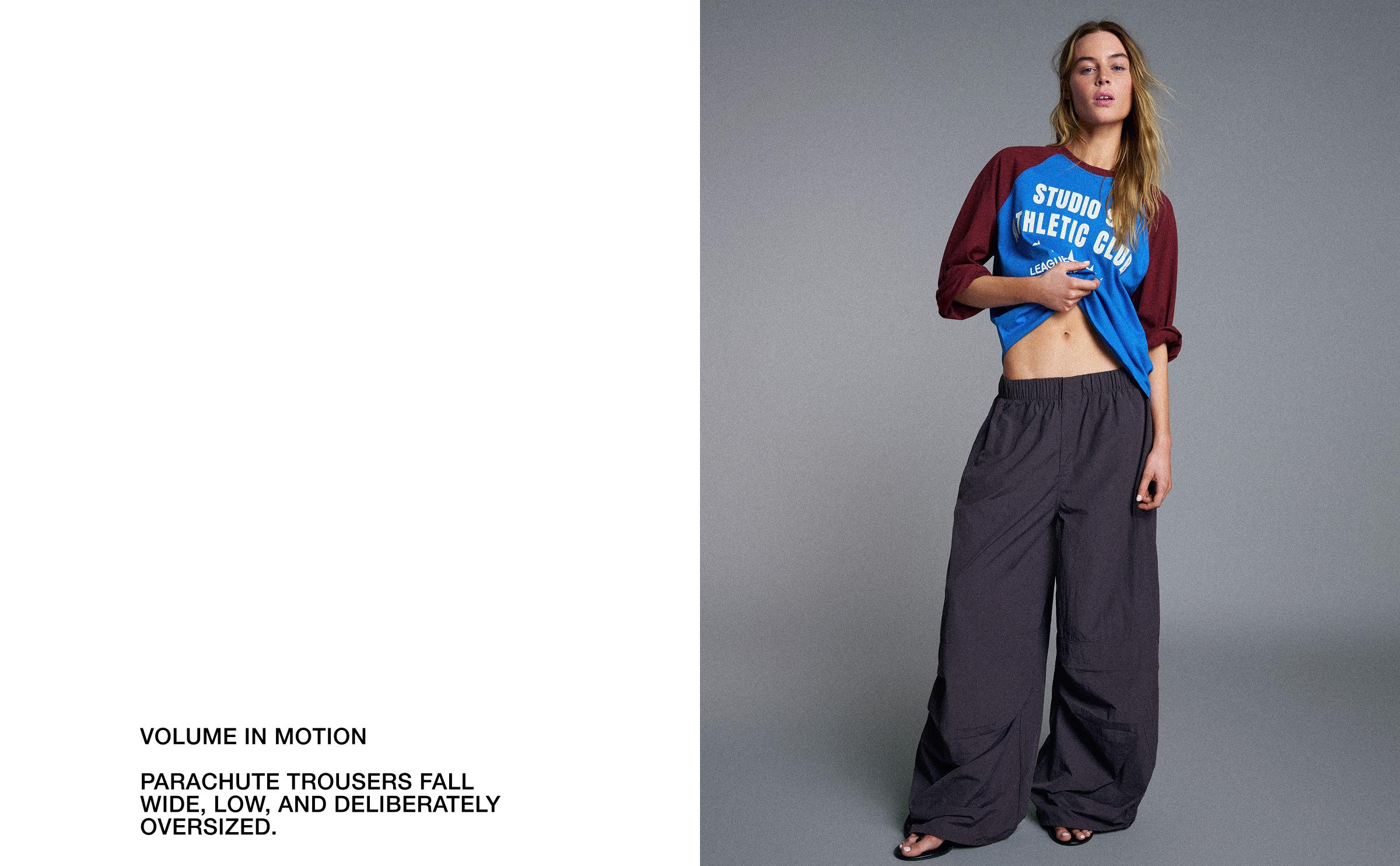 Technical parachute trousers — Violet