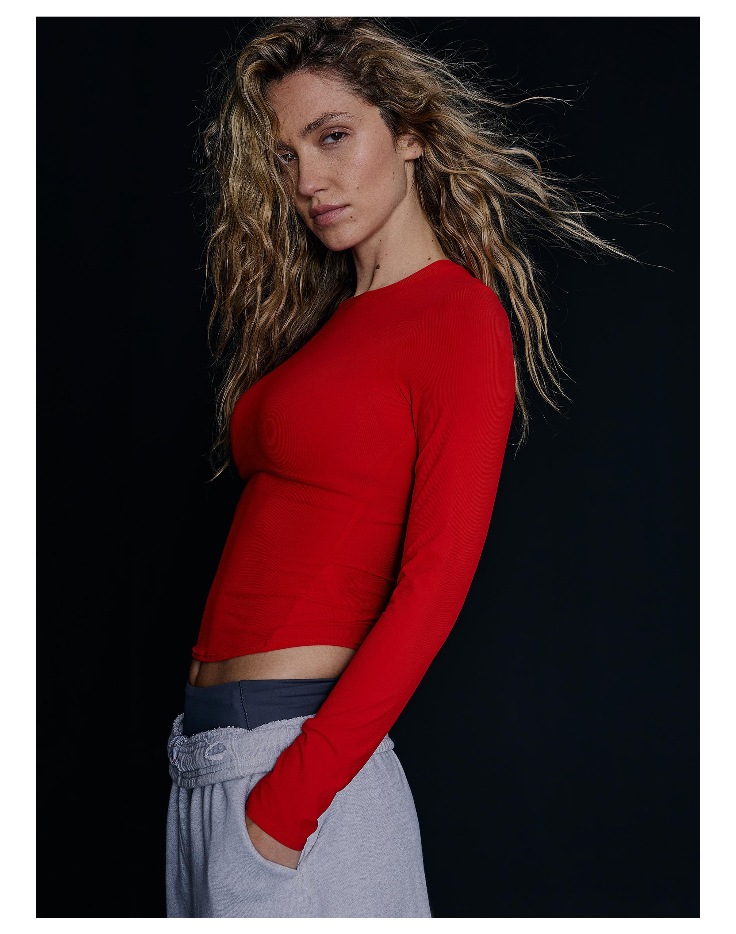Technical long sleeve breathable & quick-dry T-shirt — Red
