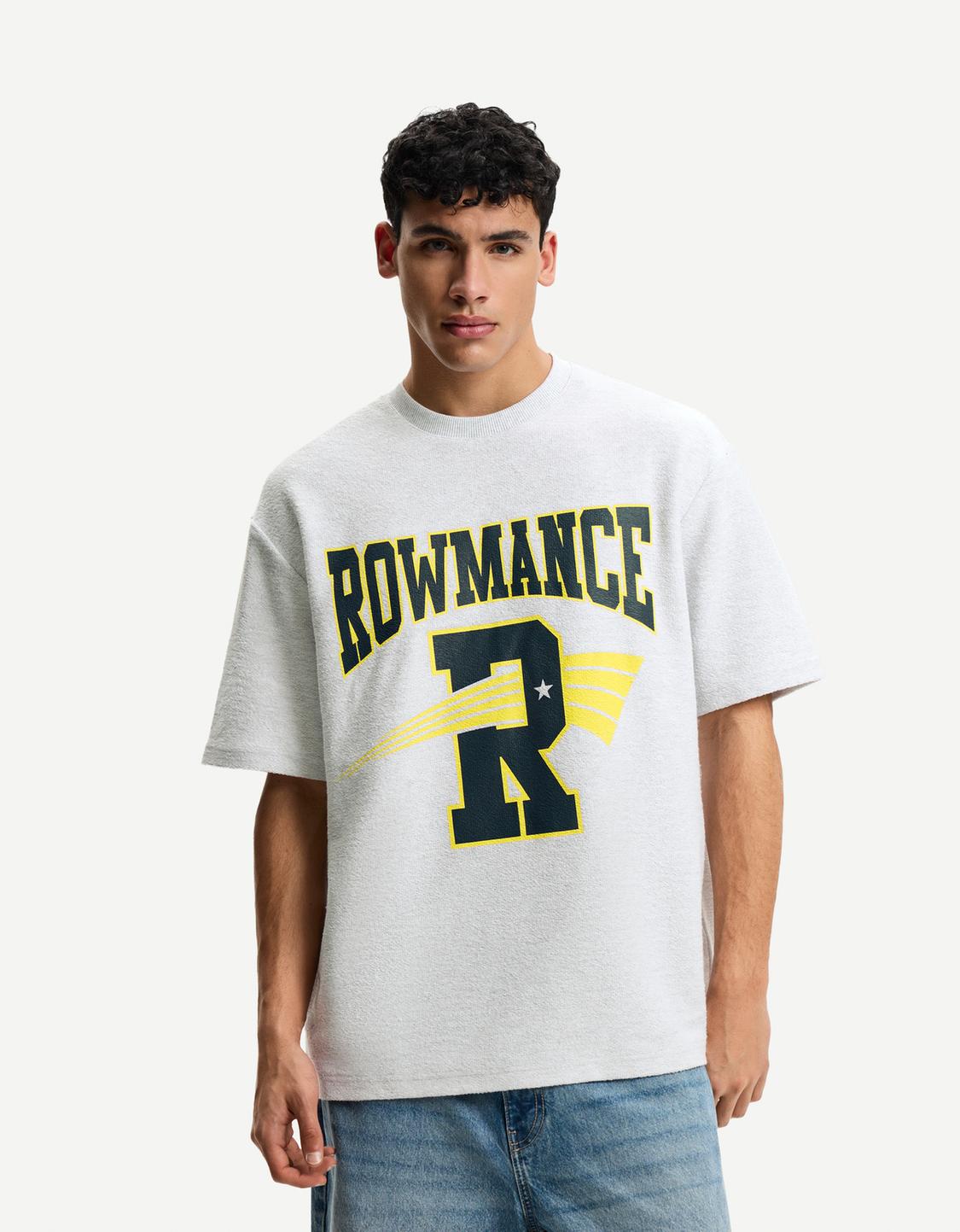 Printed short sleeve plush T-shirt