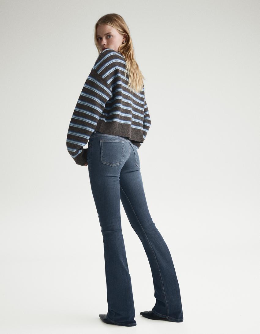 Low-rise boot-cut jeans-Washed out blue