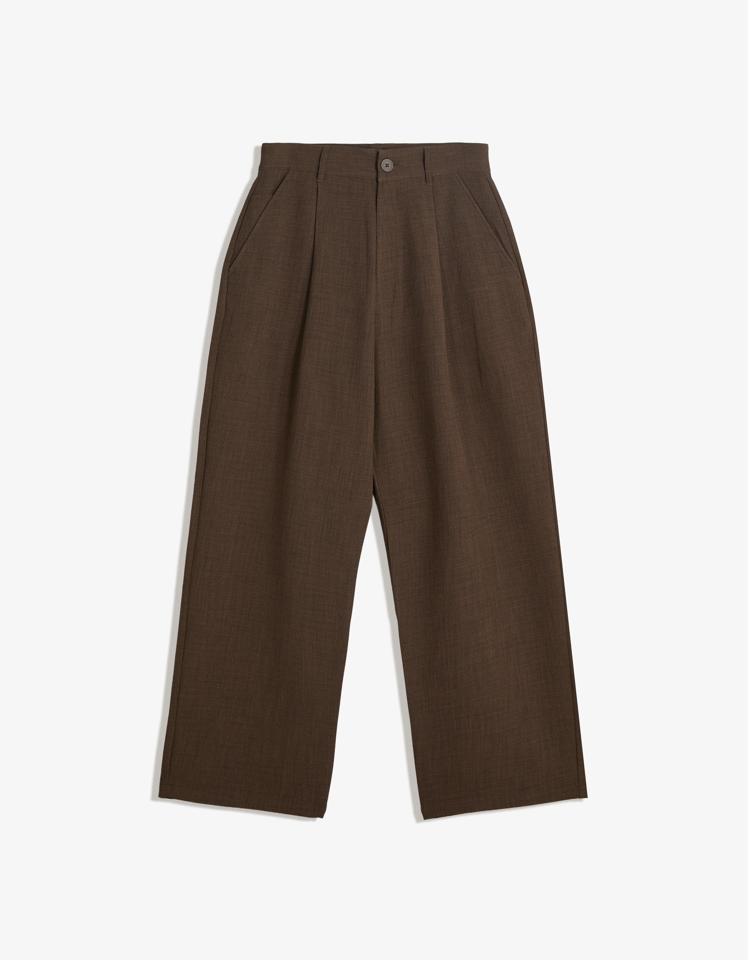 Super baggy tailored trousers — Brown