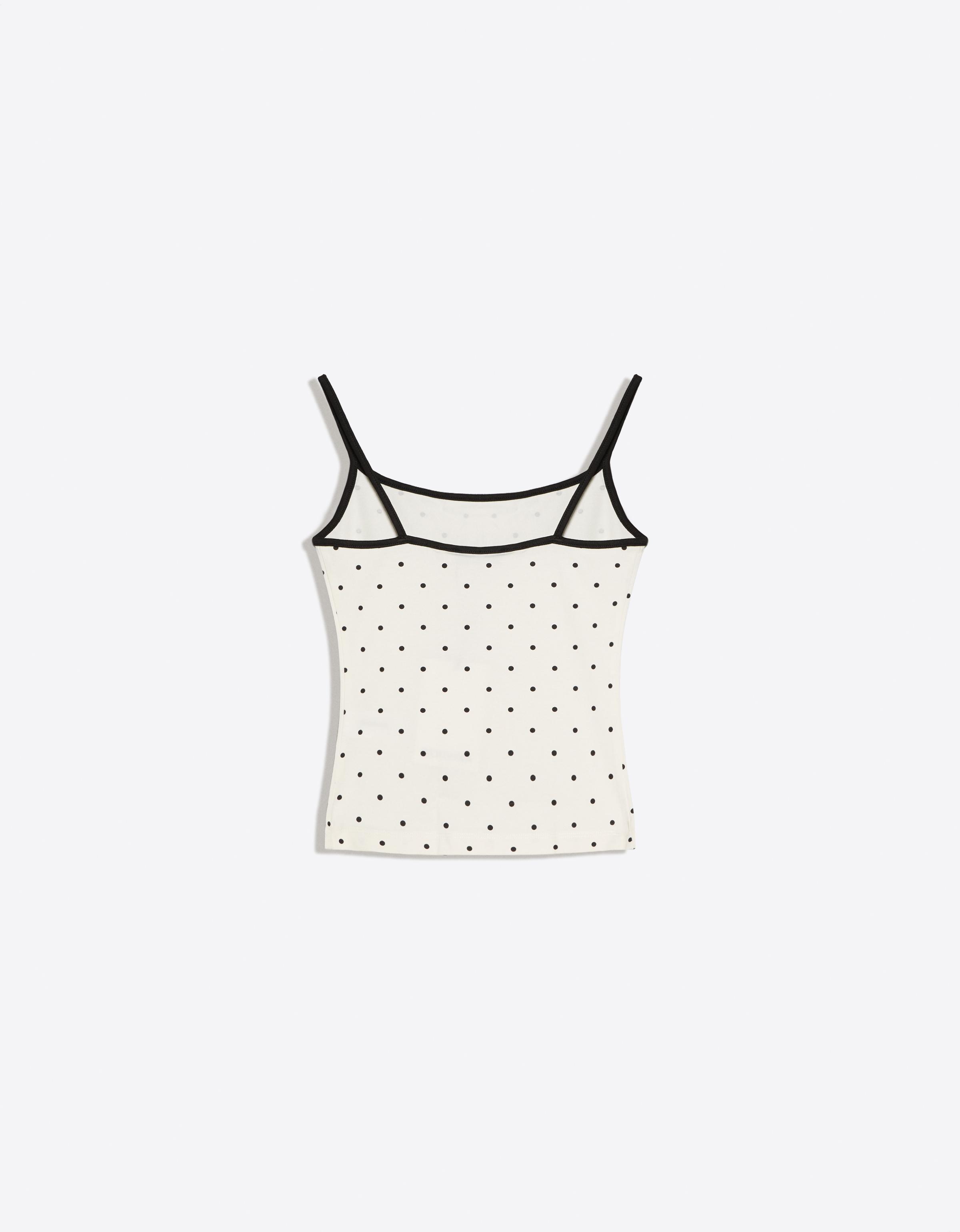 Contrast strappy top — White / Black