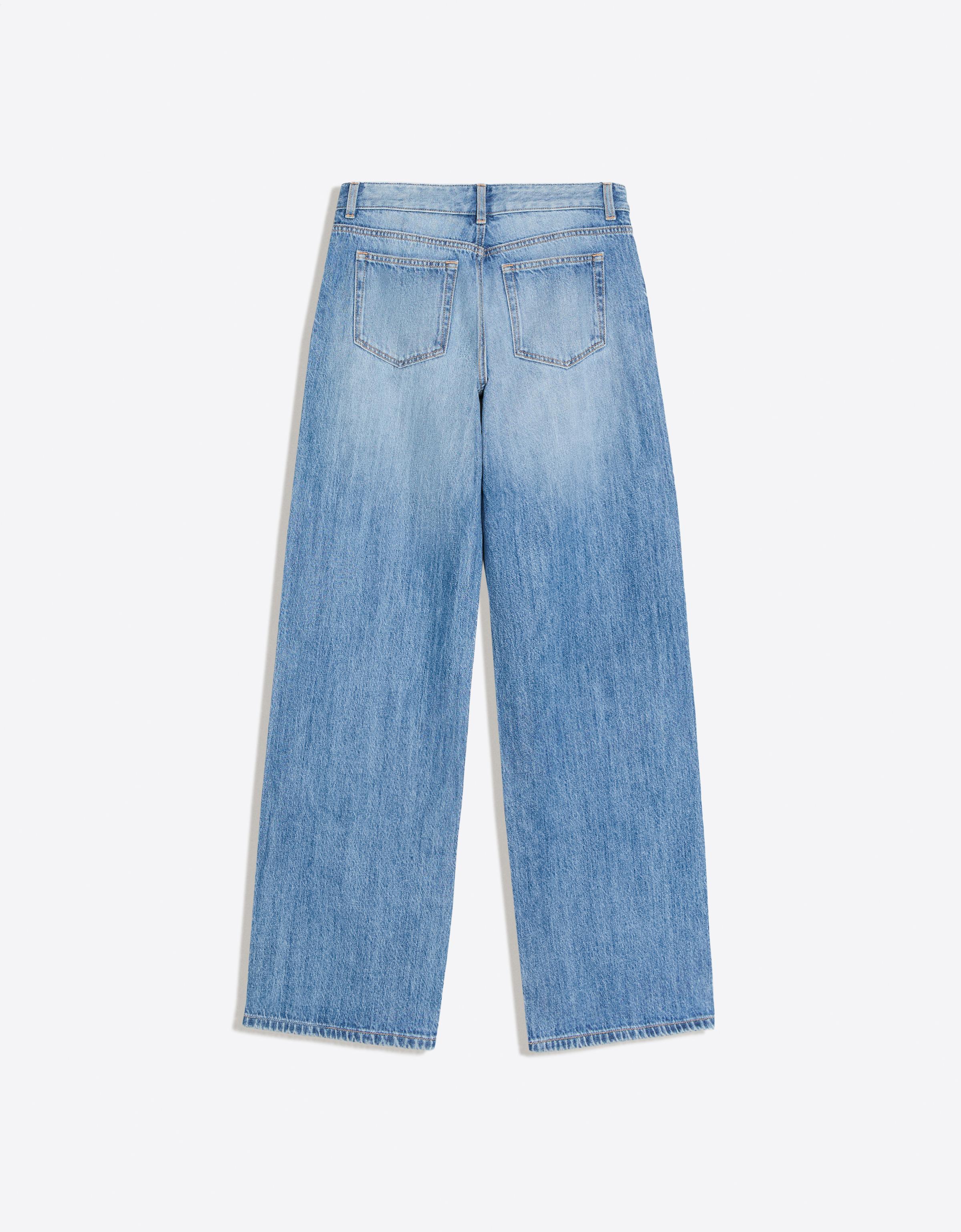 Low-rise wide-leg jeans — Light blue