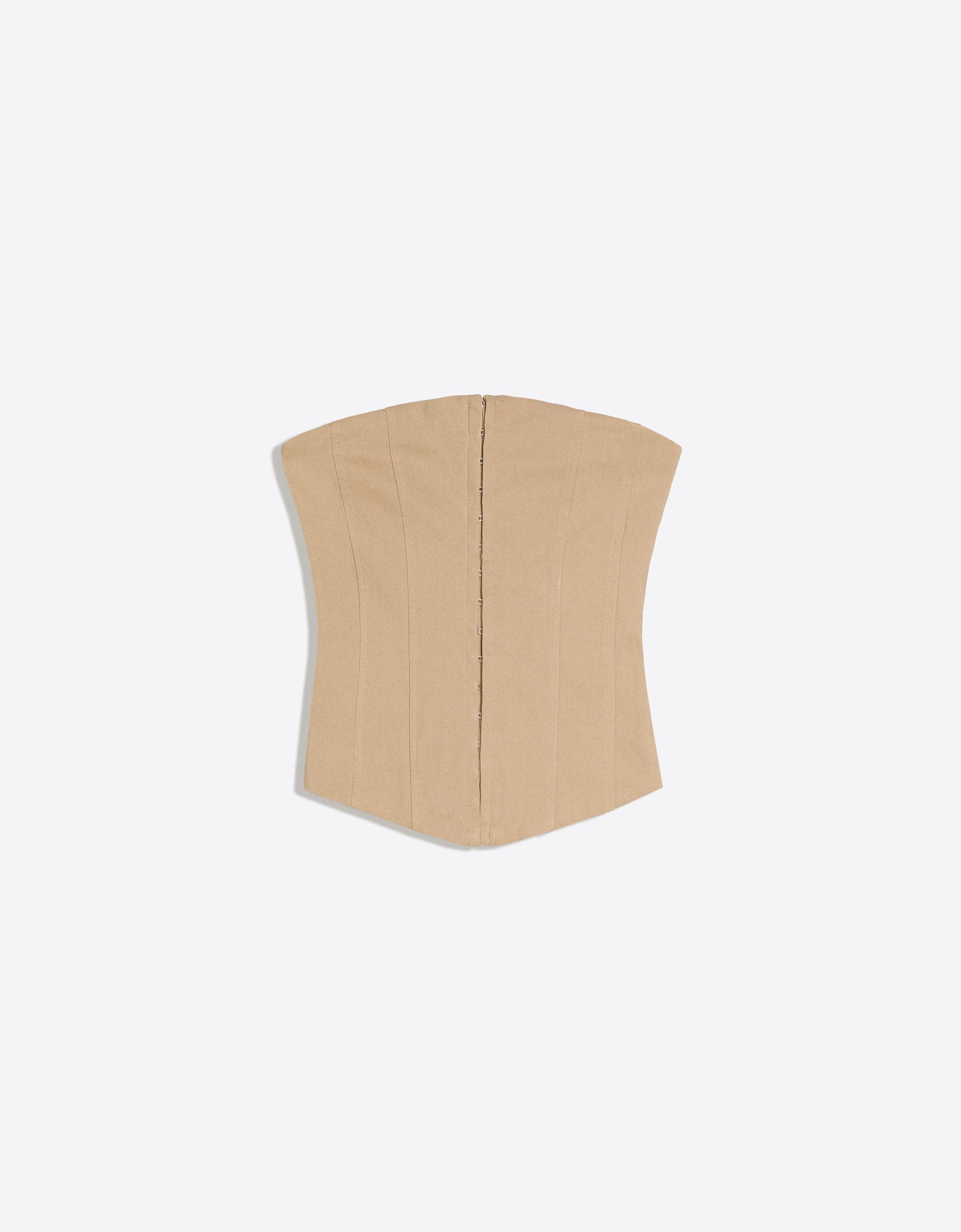 Corset bandeau top — Camel
