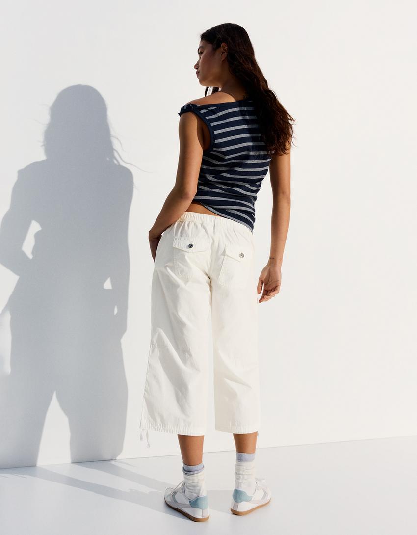Capri trousers-Off white