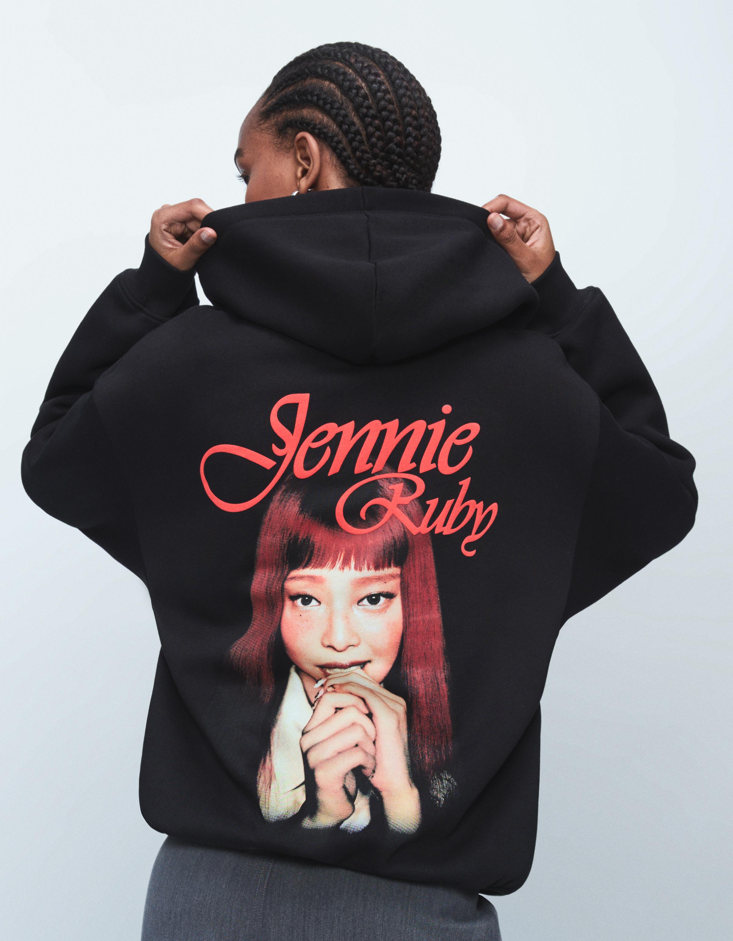 Bershka Hoodie Jenny Ruby Mit Print Damen Xs Schwarz