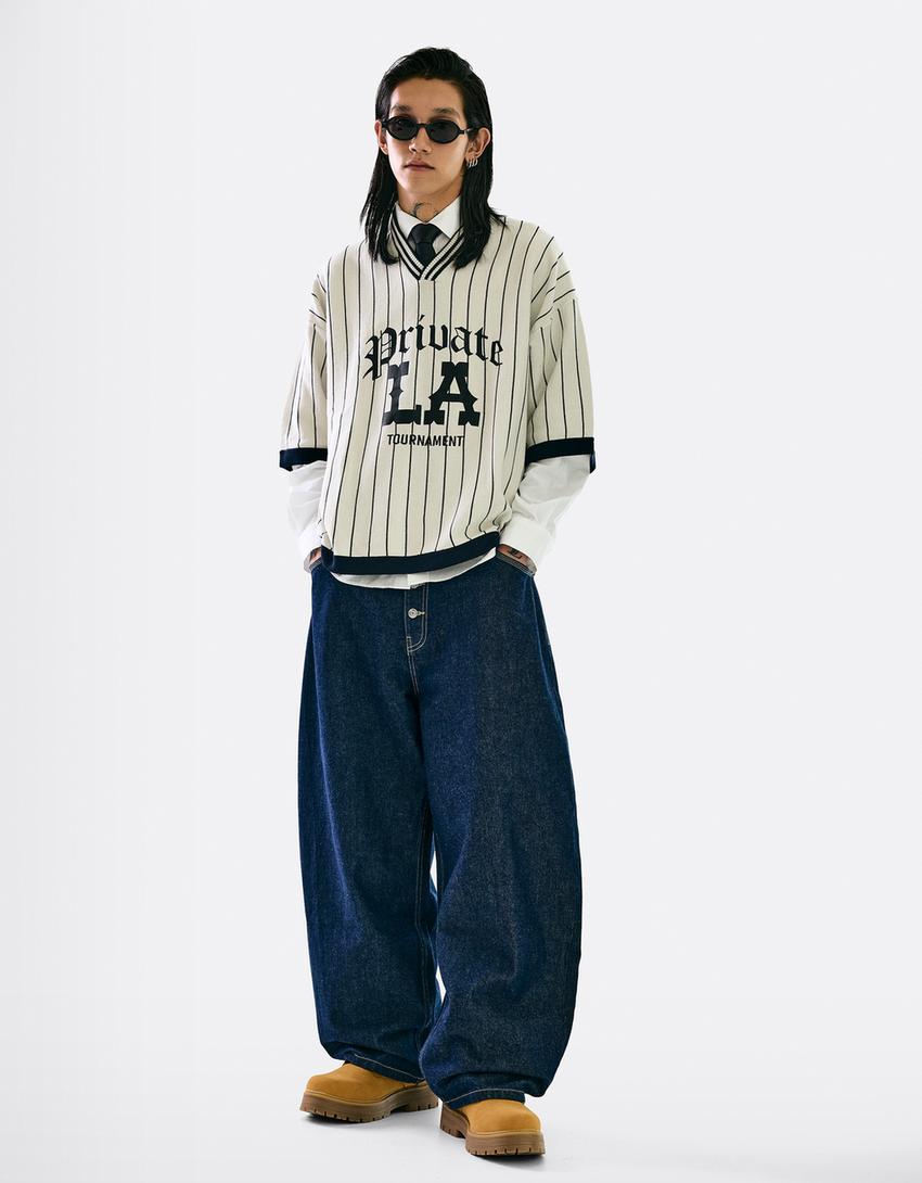 Camiseta manga corta sport-Blanco roto