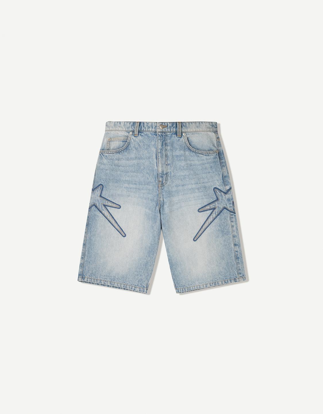 Bermuda jorts with star patches