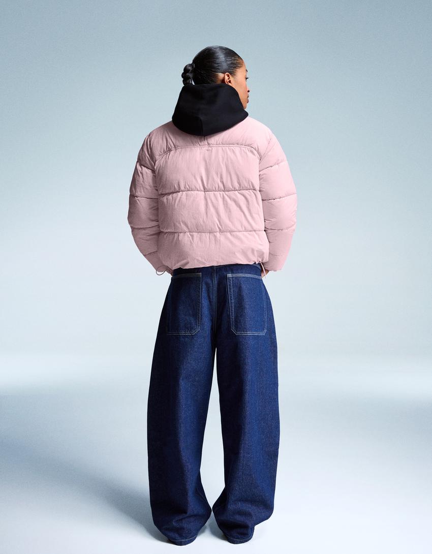 Puffer jacket-Pink-1