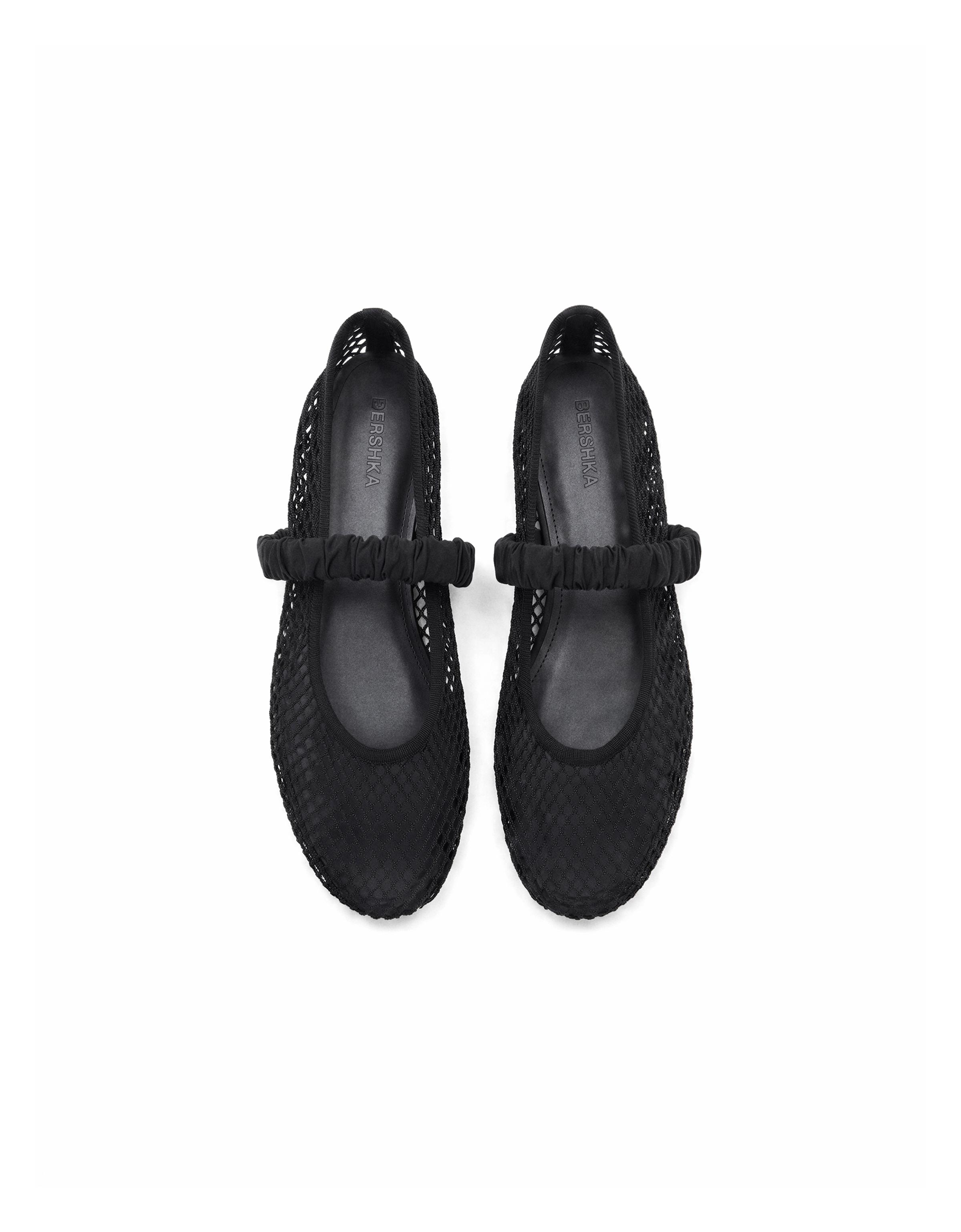 MESH BALLERINAS — BLACK