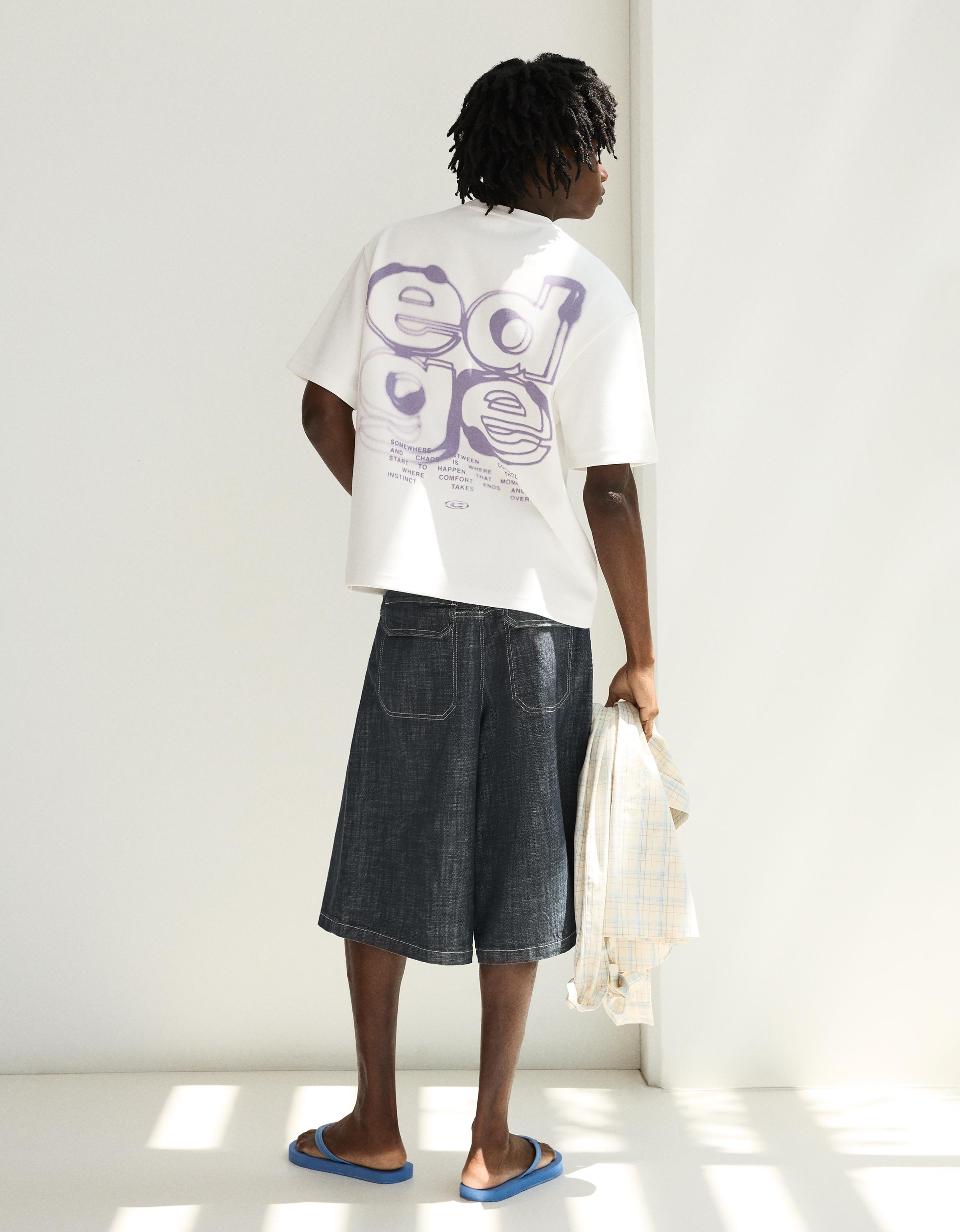 Relaxed fit printed T-shirt — White