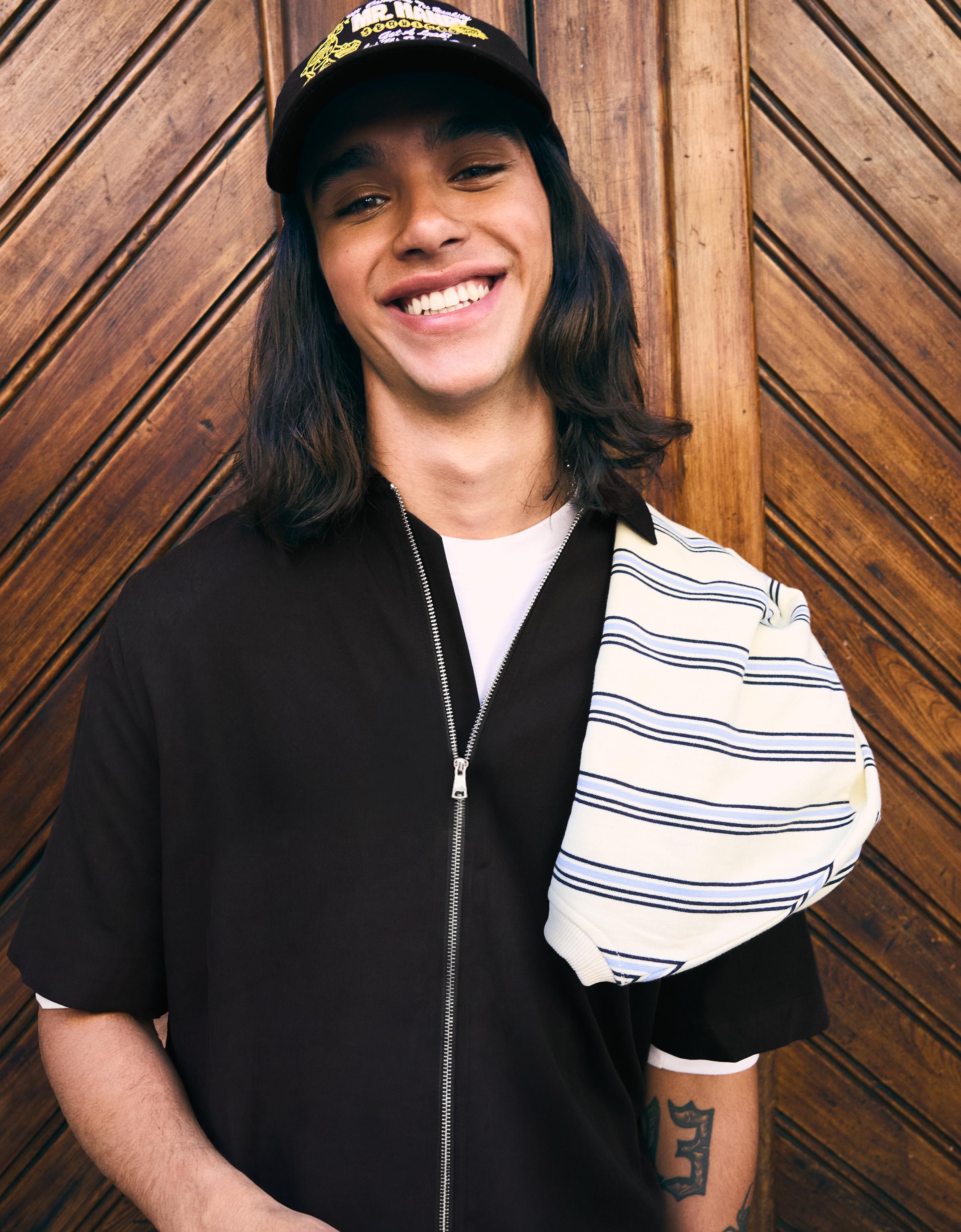 Fluid boxy short sleeve shirt — Black