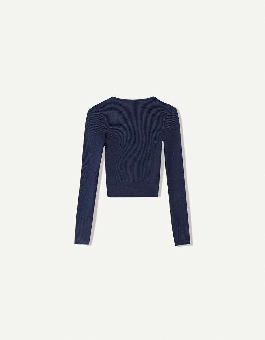 Jersey cuello pico-Azul-4