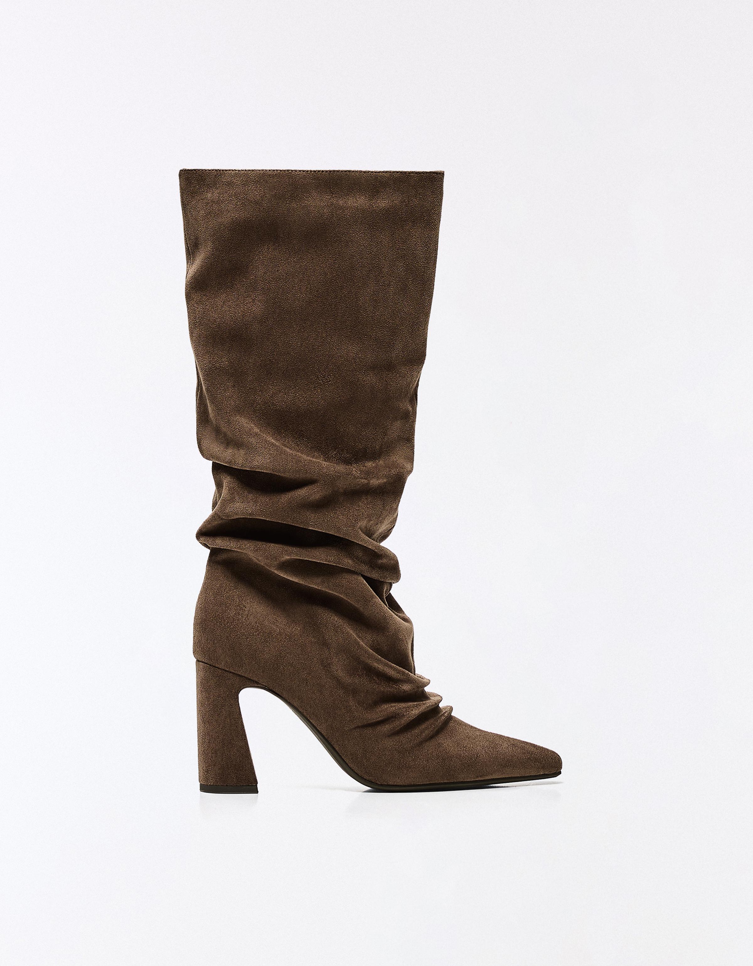 Slouchy heel boots — SAND