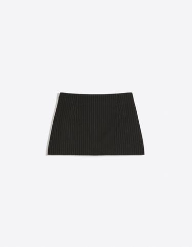 Button-up mini skirt — White / Black 6