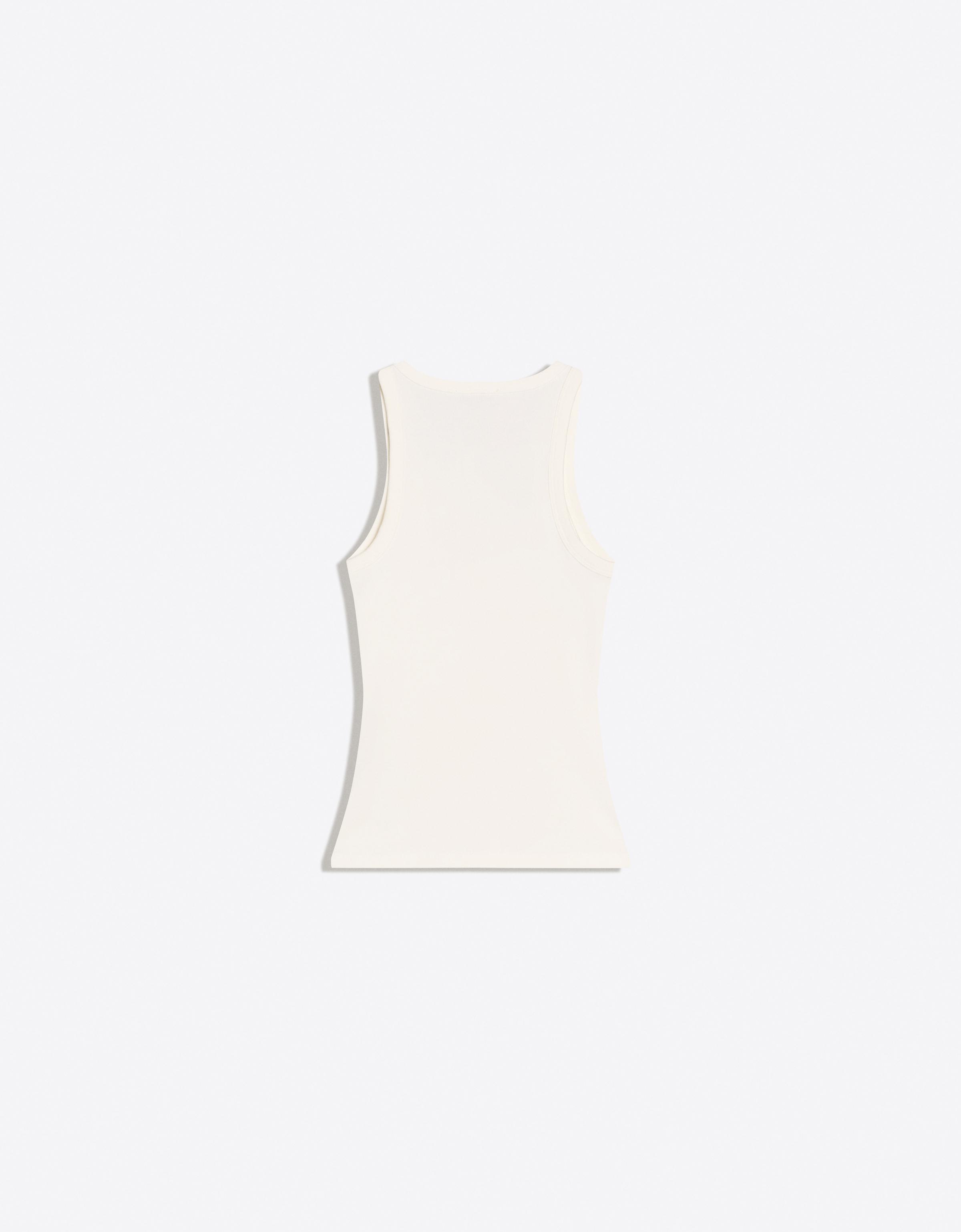 V-neck strappy vest top — Off white