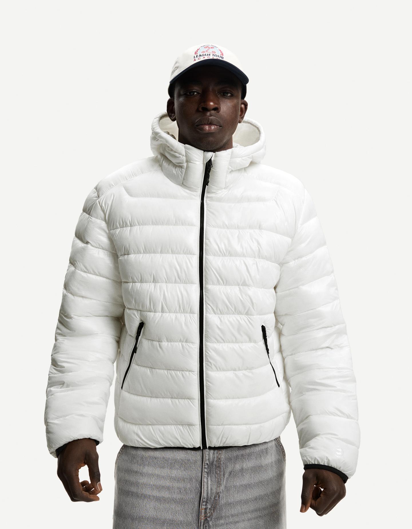 Bershka lekka kurtka puchowa biały