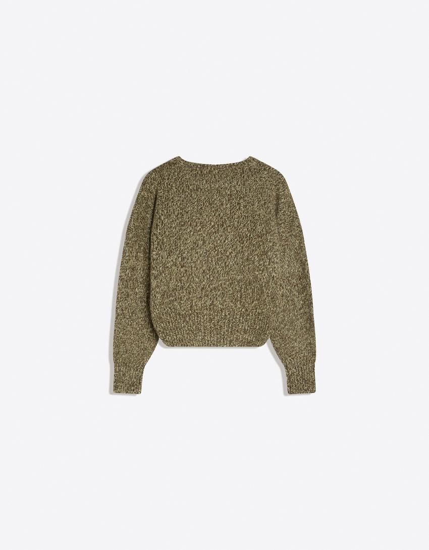 Fitted-waist jumper-Green