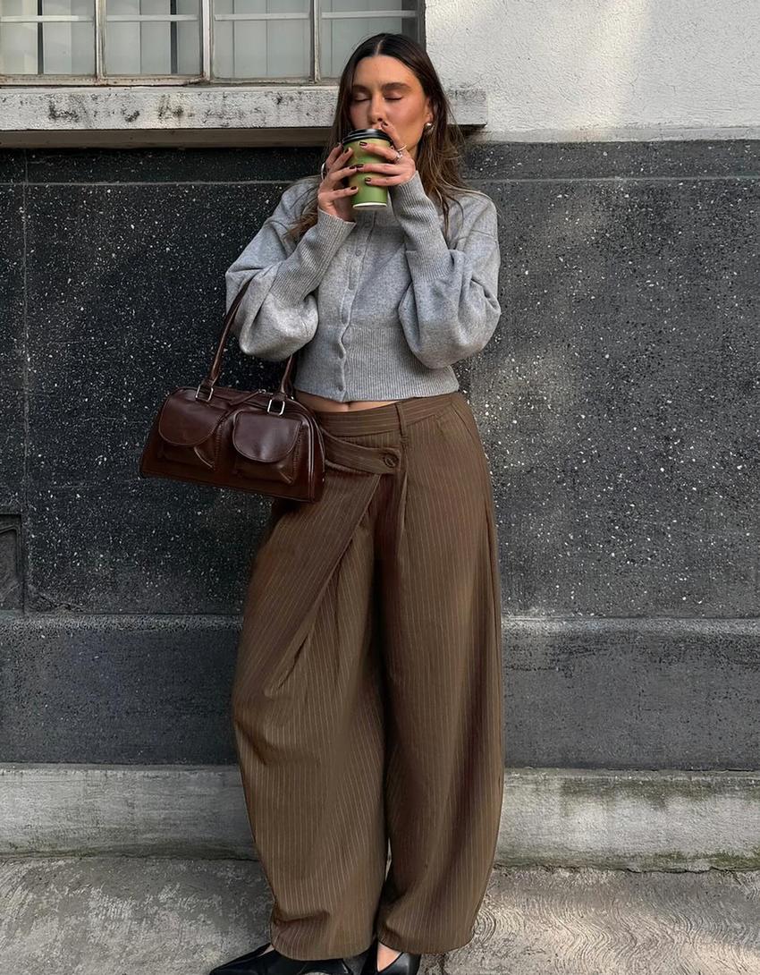 Tailoring hlače-Smeđa