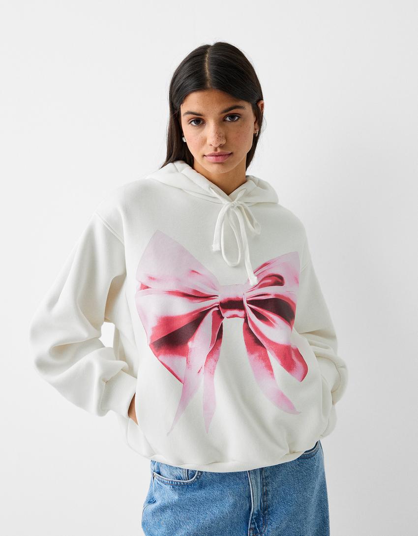 Printed hoodie-Off white