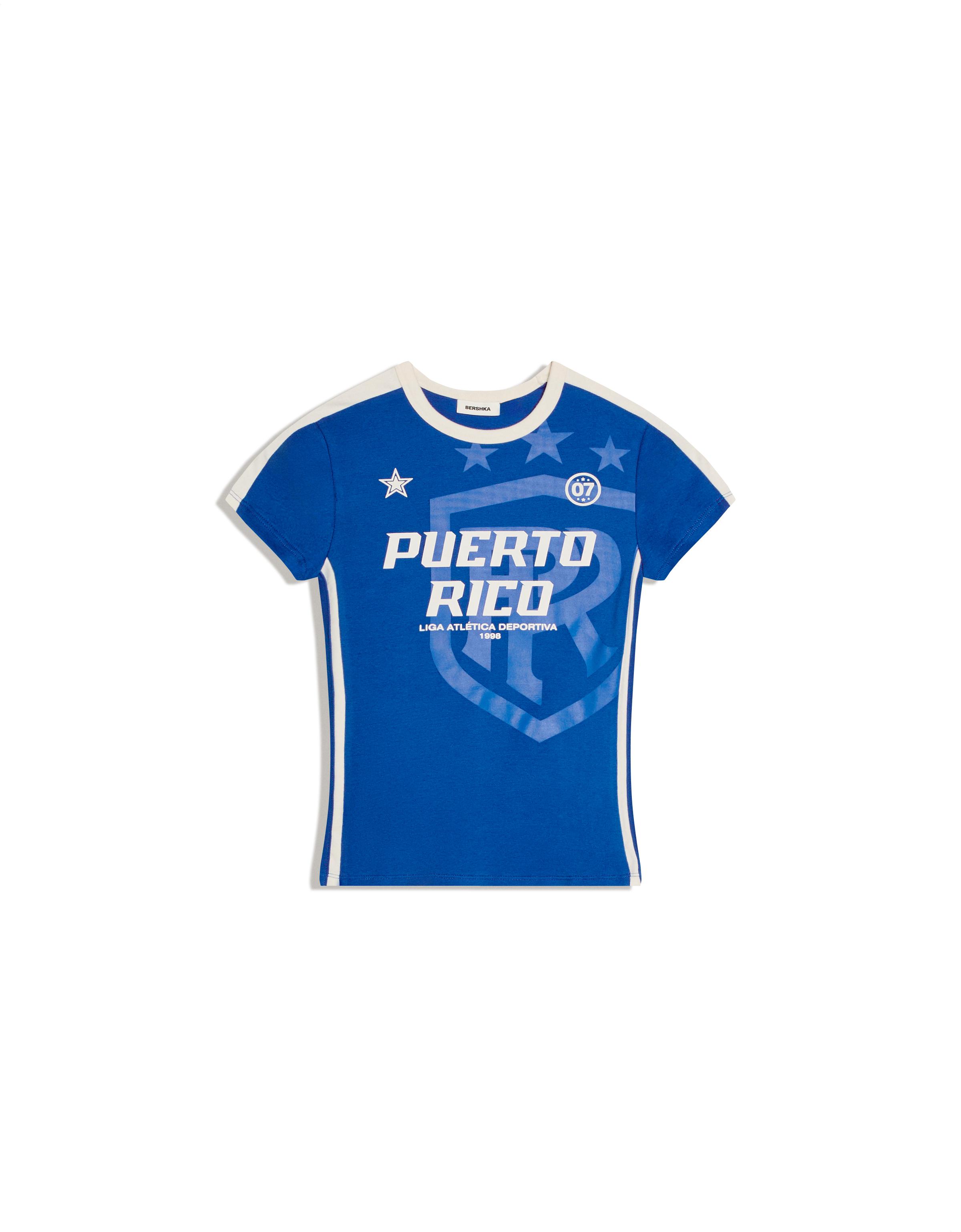 Short sleeve sport print T-shirt — Blue