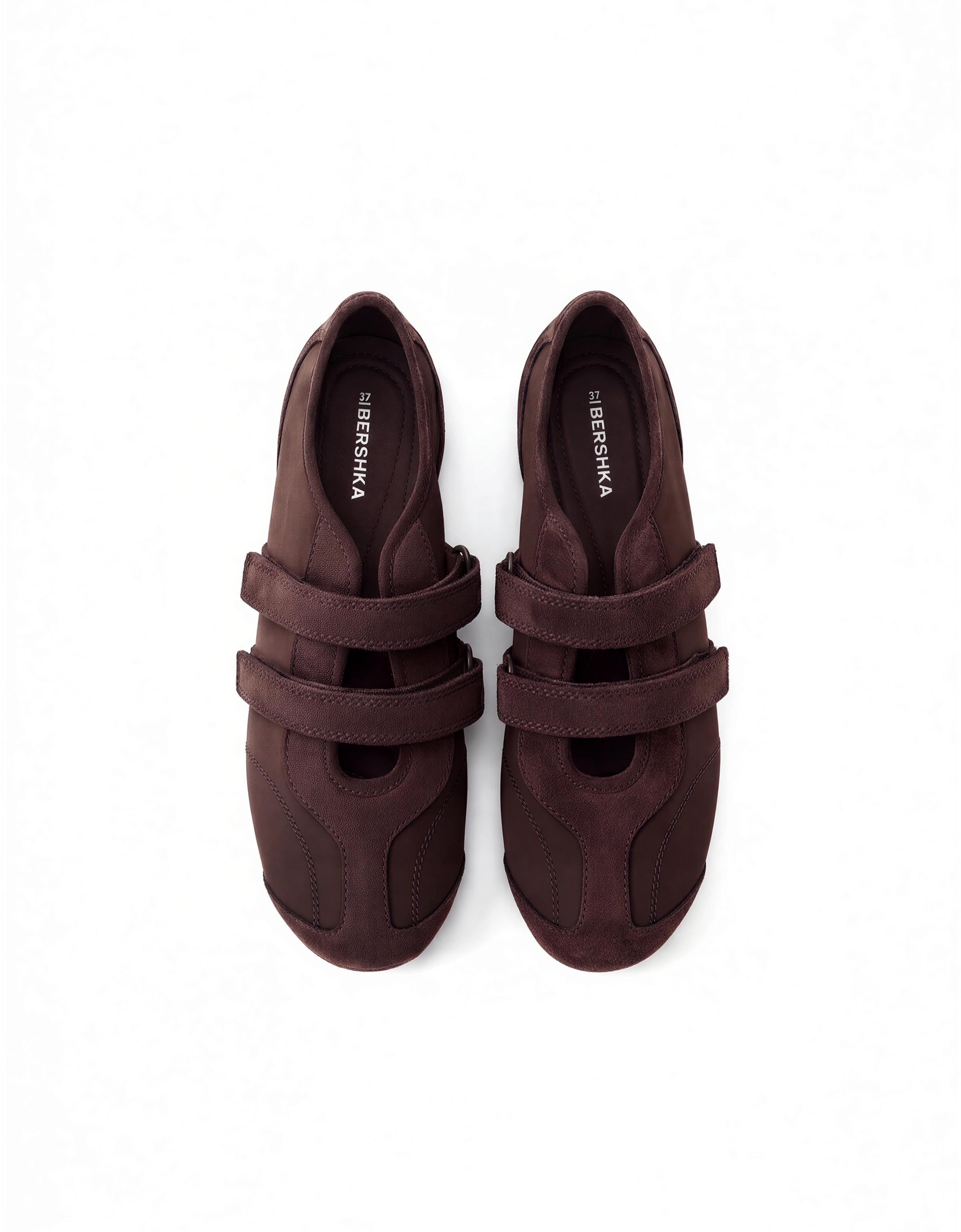 Sporty ballet flats — Brown
