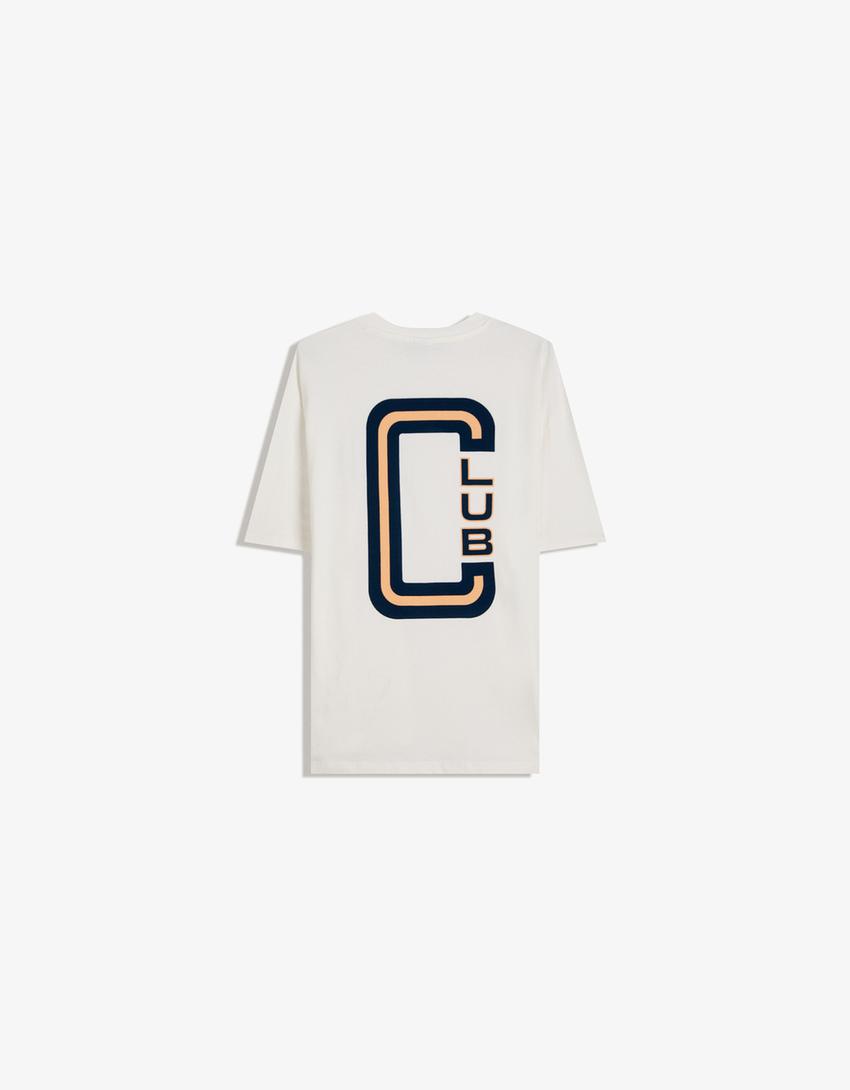 Short sleeve T-shirt with print-Off white