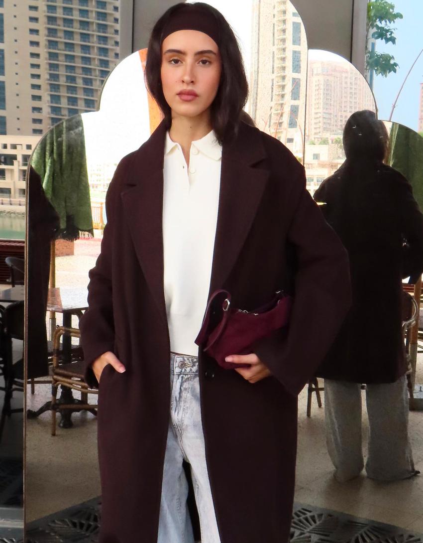 Long soft coat-Brown