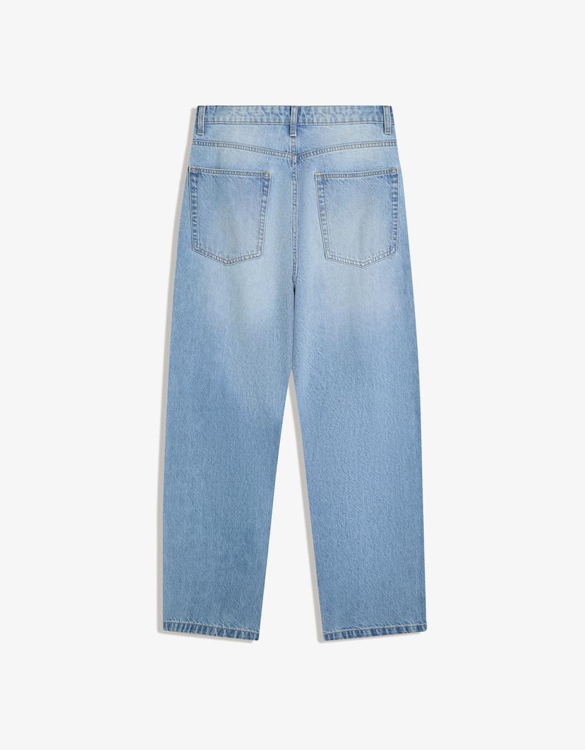 Jeans baggy-Azul lavado