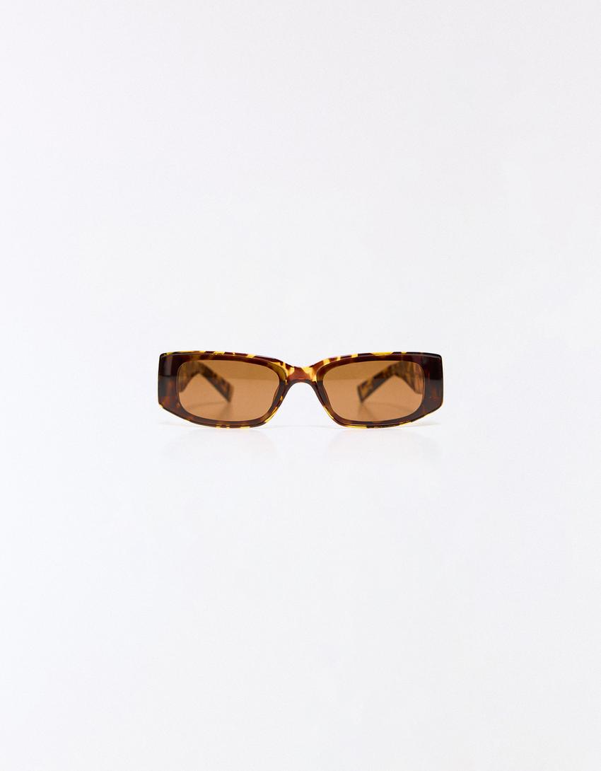 Lunettes de soleil rectangulaires-Marron