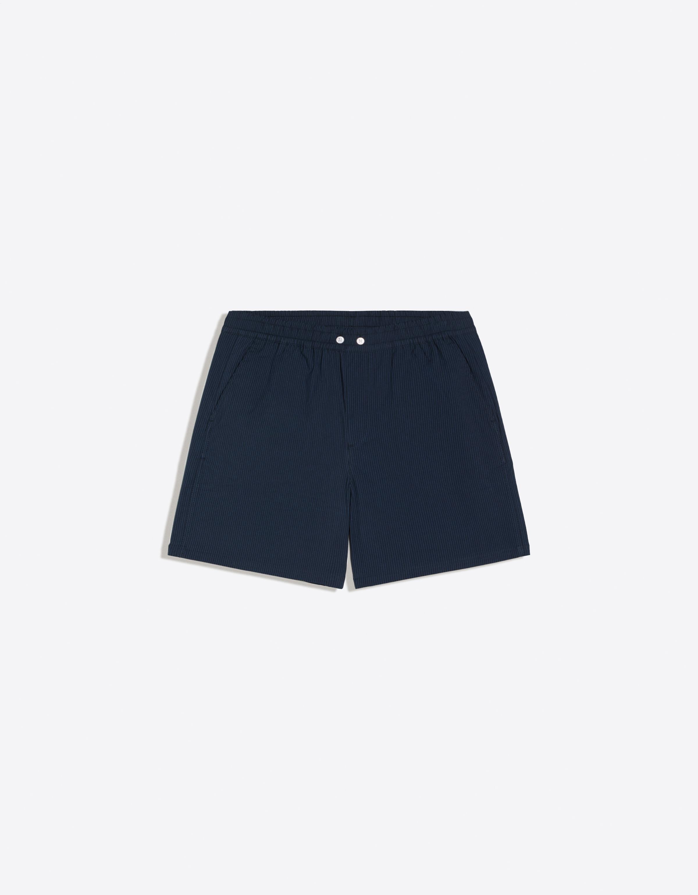 Bershka Bermuda Boxy Hombre Marino