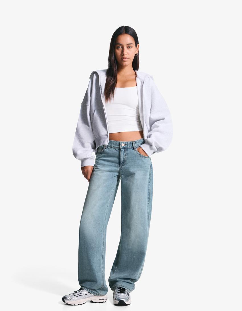 Baggy barrel jeans-Light blue